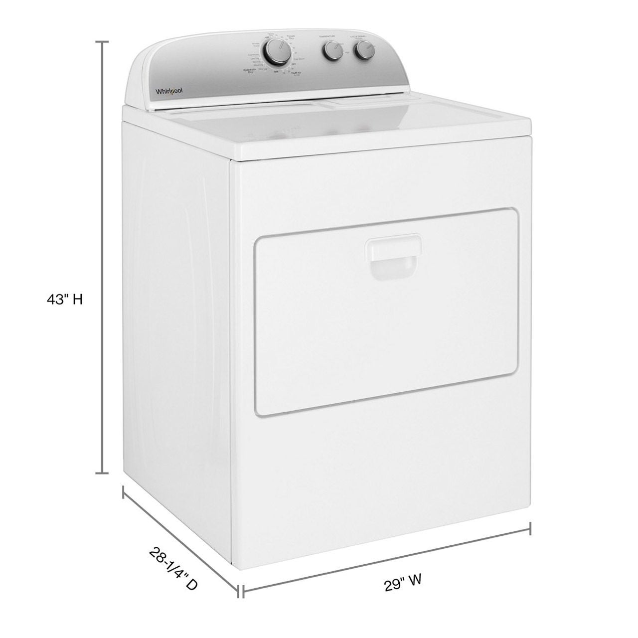 Whirlpool 7.0 cu. ft. Electric Dryer with AutoDry Drying System