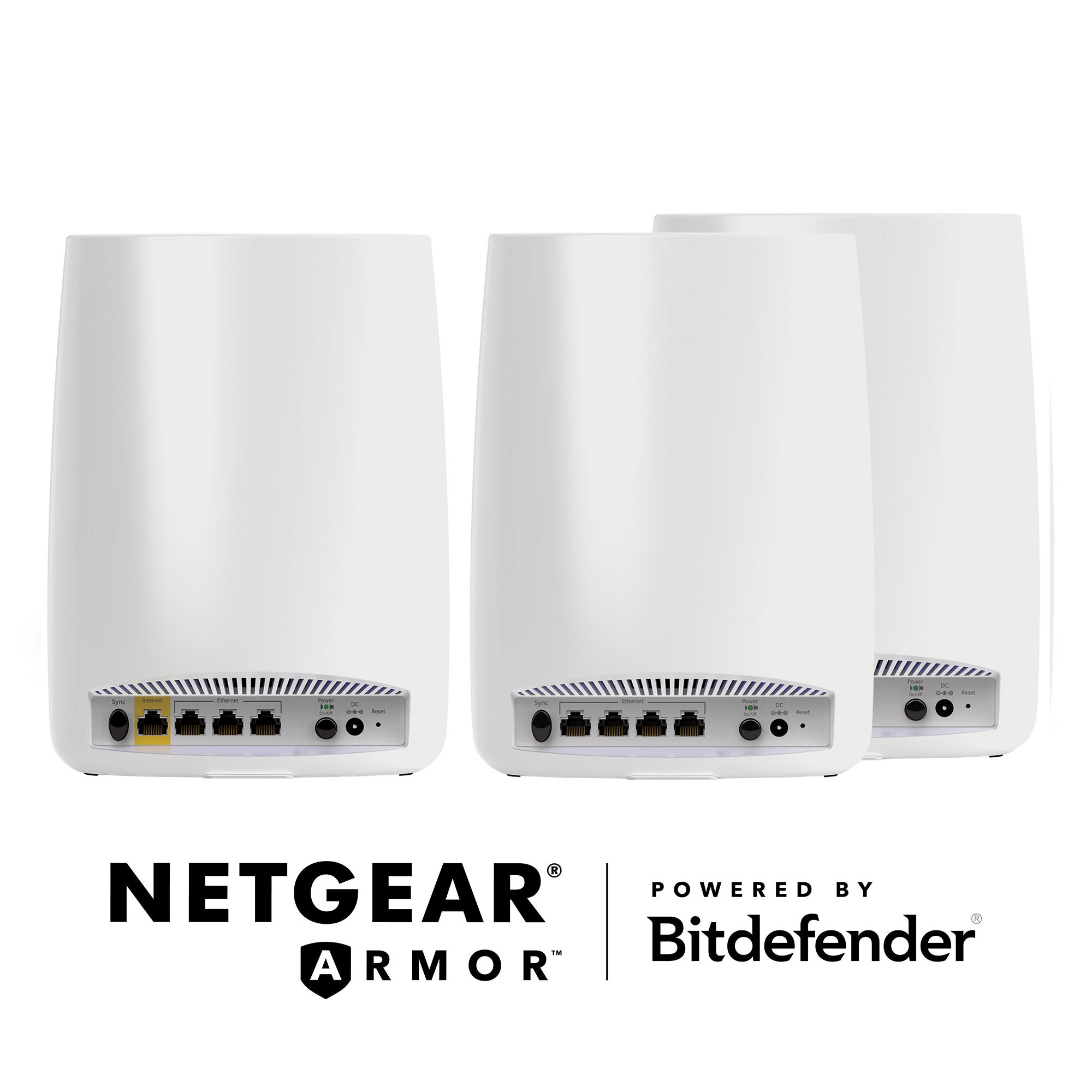 NETGEAR Orbi Whole Home Mesh Wi-Fi System with Advanced Cyber Threat Protection, 3-pack