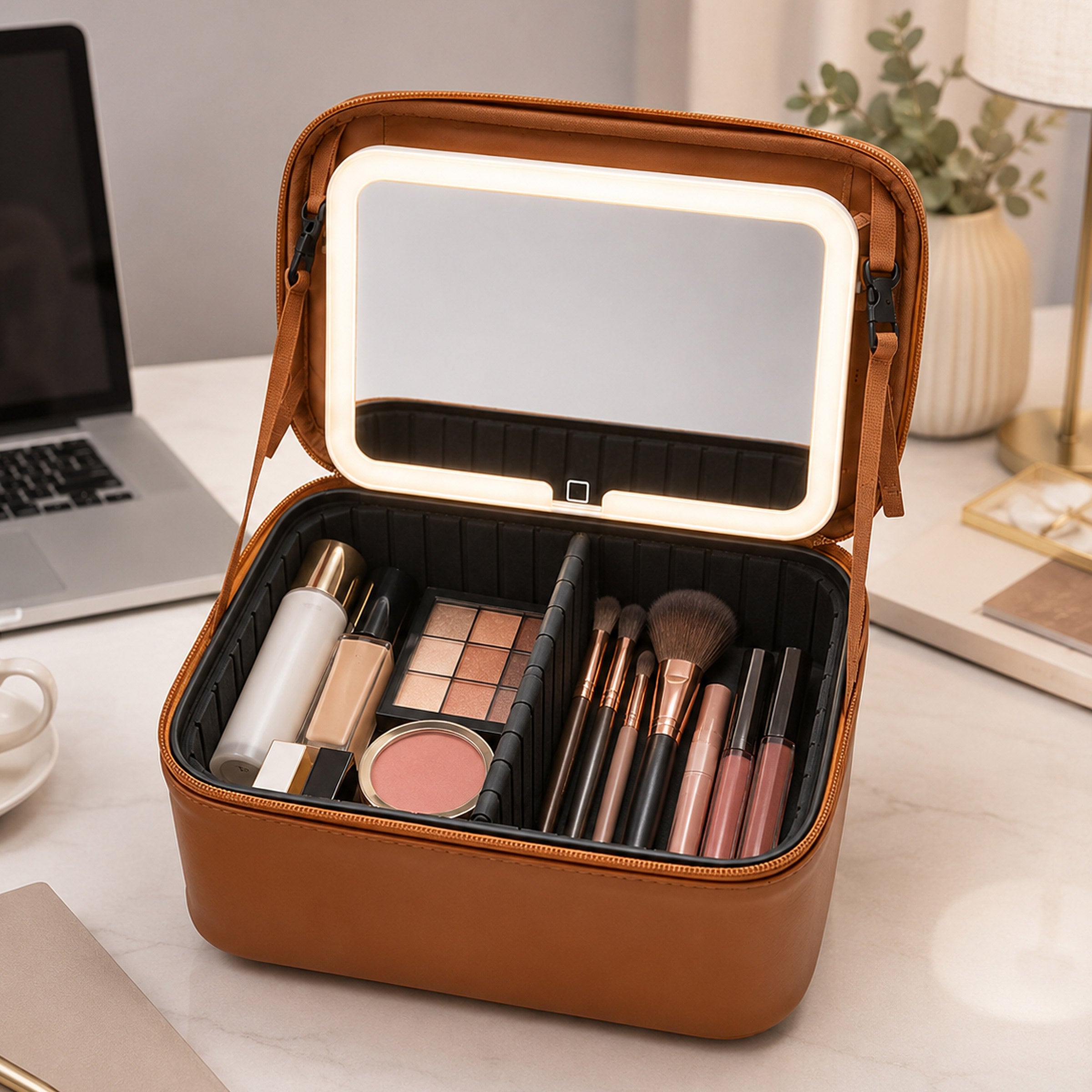 REALHER Lighted Makeup Case, with Removable Lighted Mirror