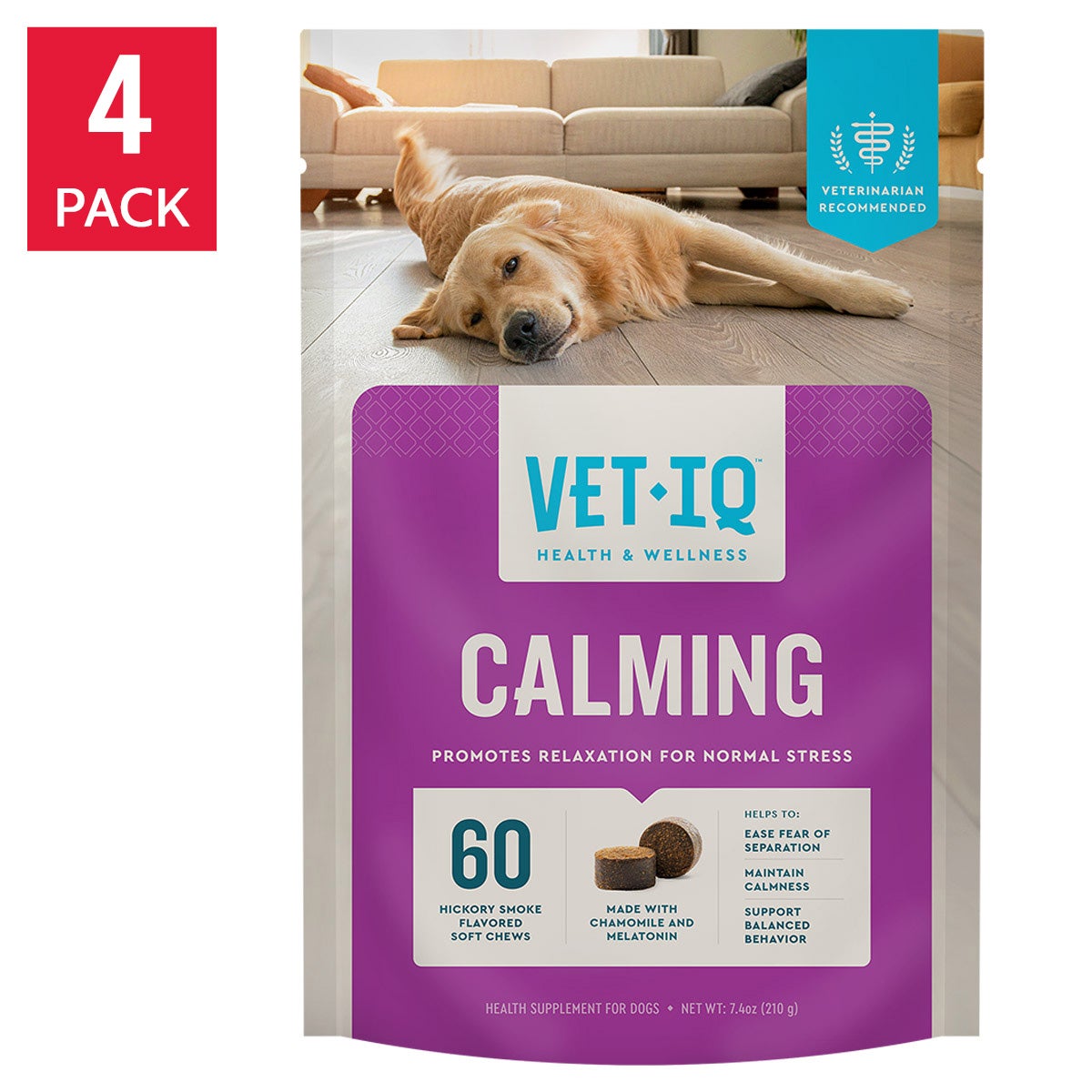 VETIQ Calming Hickory Smoke Flavored Soft Chews for Dogs, 240-count