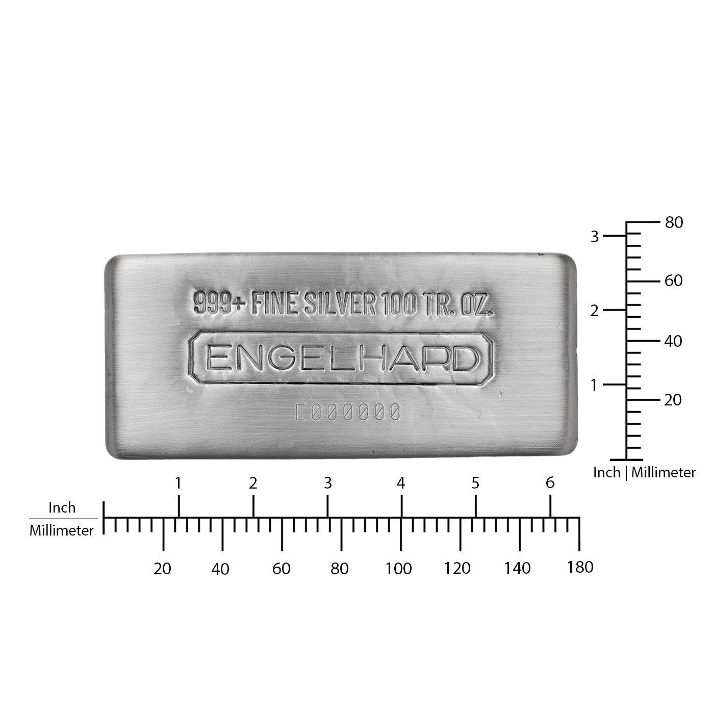 100 oz Engelhard Cast Silver Bar