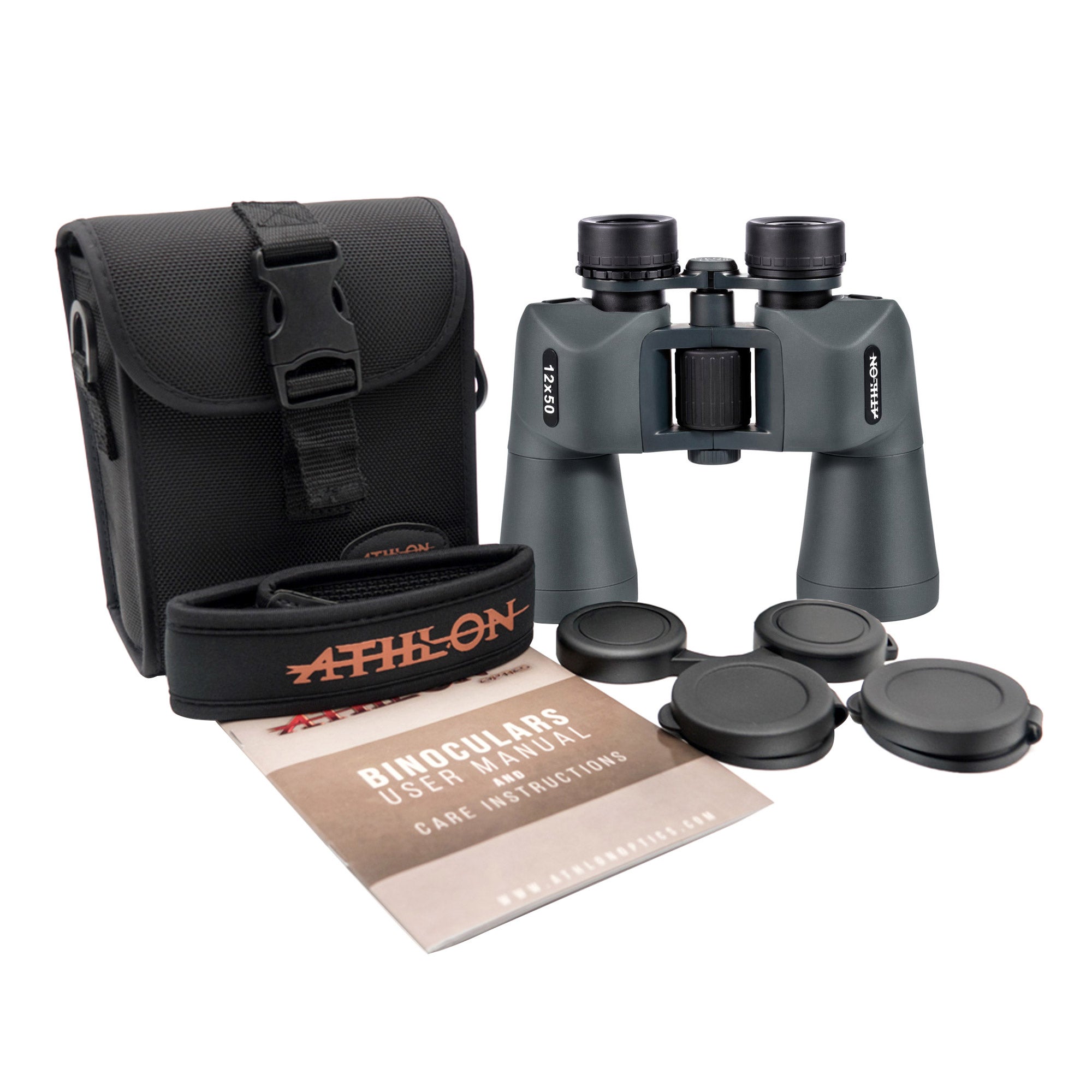 Athlon Neos 12X50 Binocular Bundle