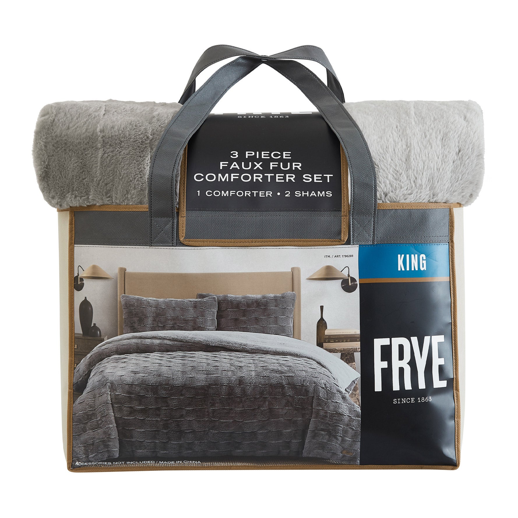 FRYE Faux Fur Comforter Set, 3-piece Set