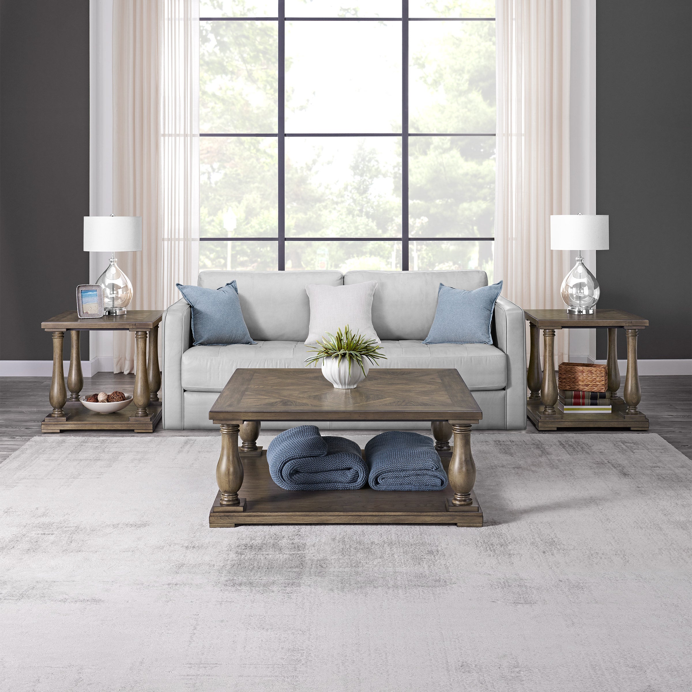 Parlor 3 piece Coffee Table Set