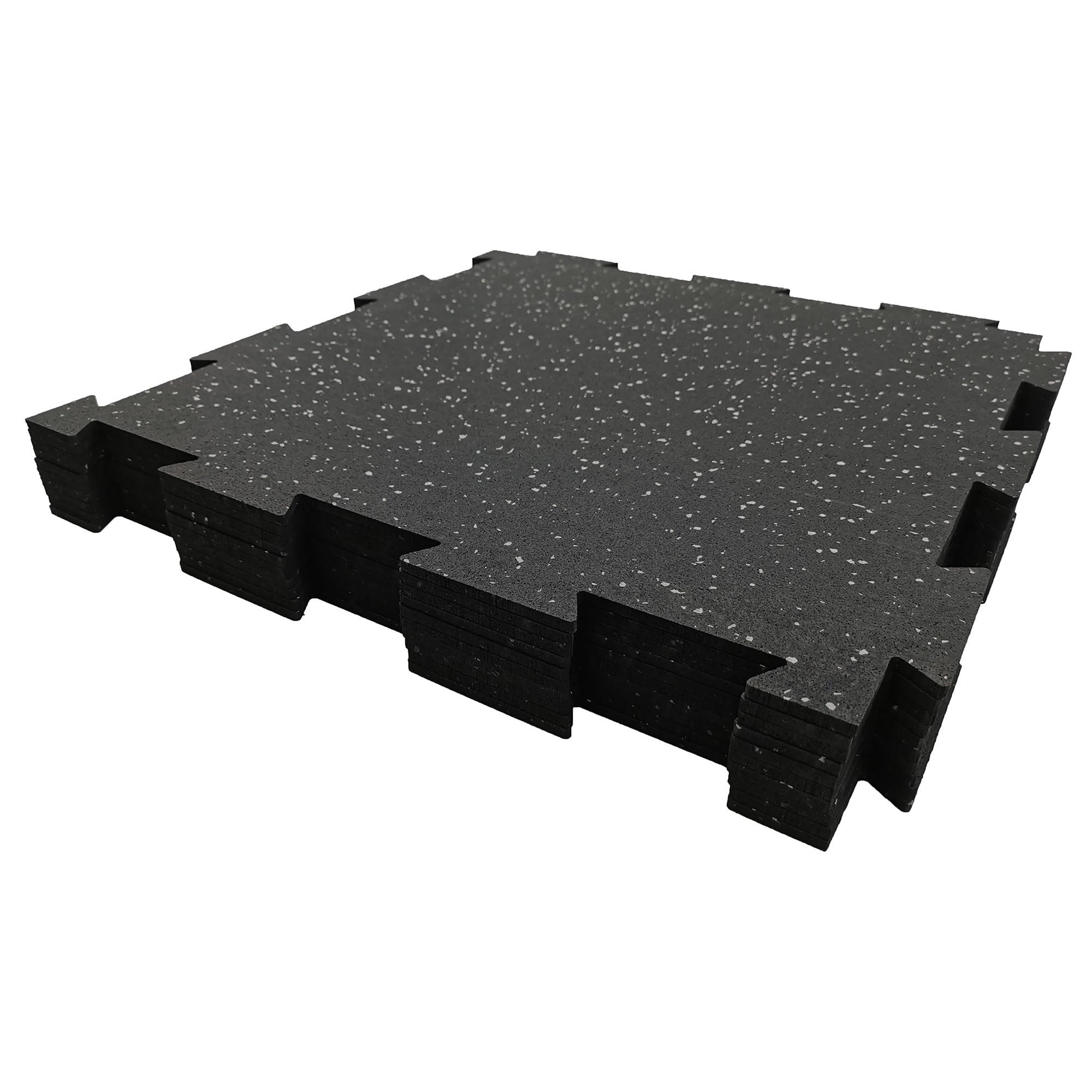 Rubber King Challenger Series Interlocking Floor Tiles, 10-pack