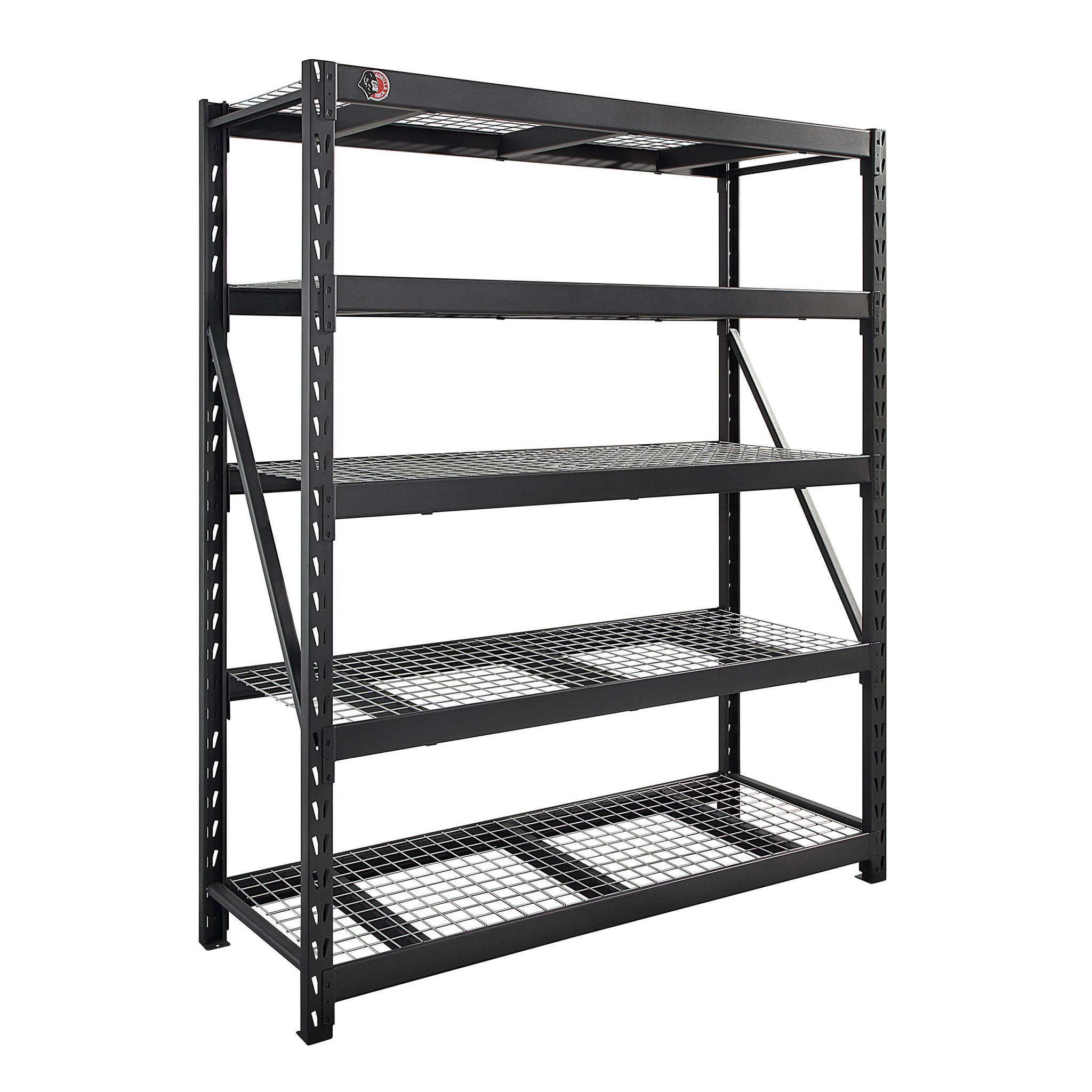Gorilla Rack 5-tier Industrial Rack, 72" x 24" x 84"