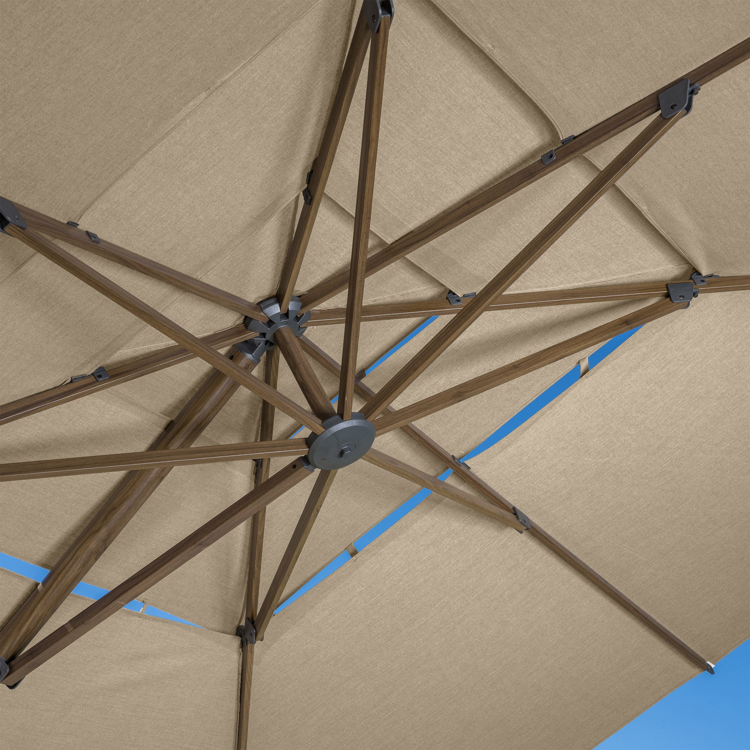 SunVilla 12 ft. Square 3-Tier Cantilever Umbrella