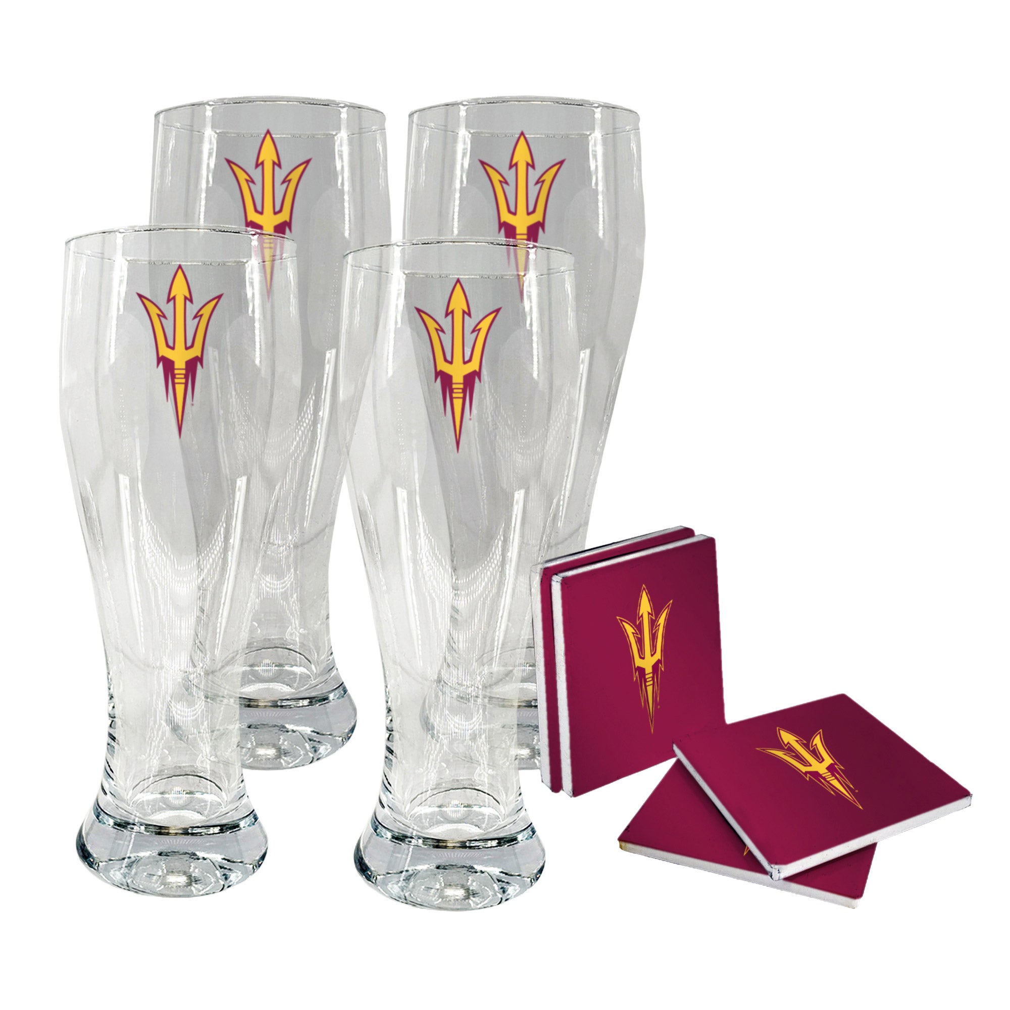 NCAA Pilsner & Coaster Set