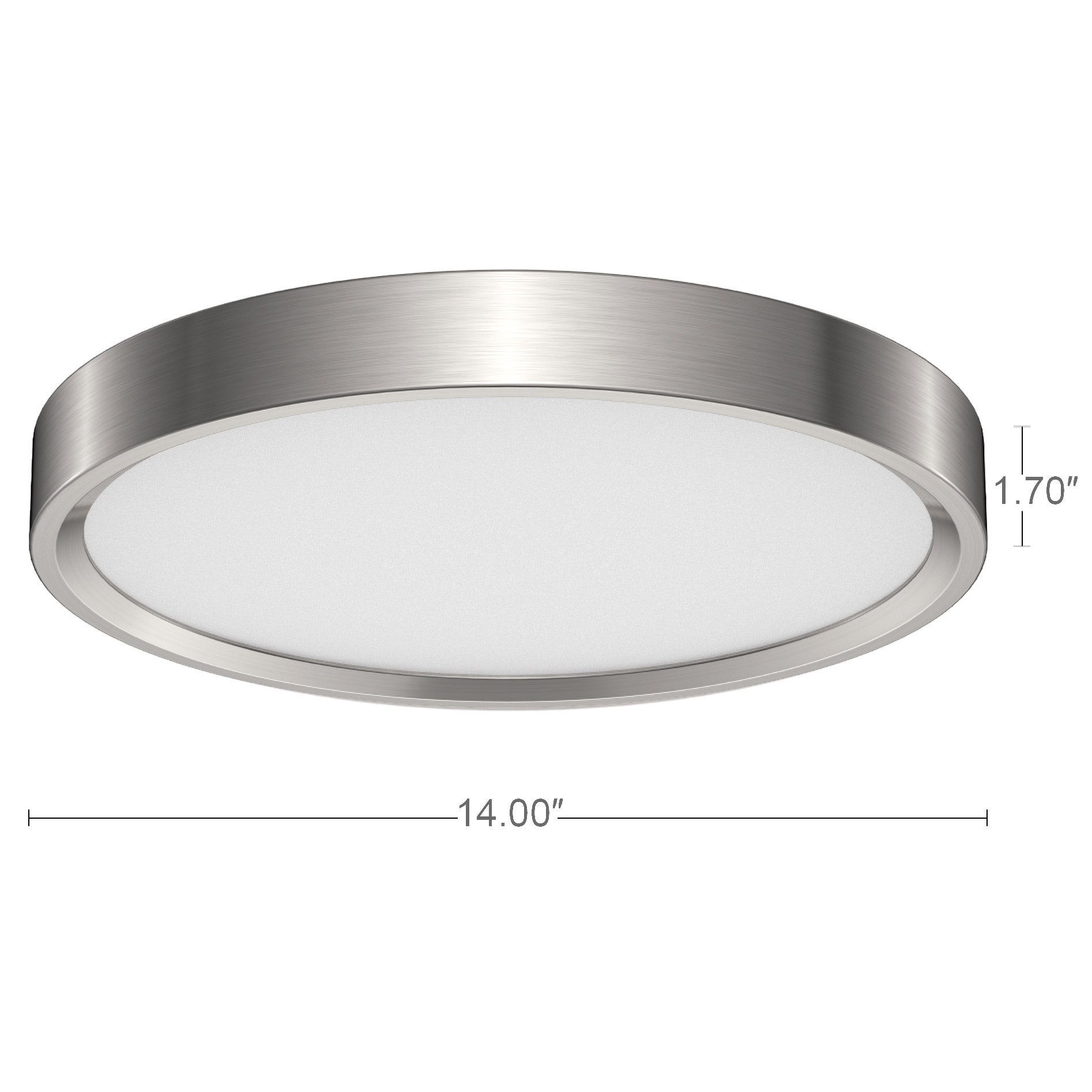 Energetic Lighting 14” Arcadia Flush Mount with Selectable CCT & Halo Accent Light