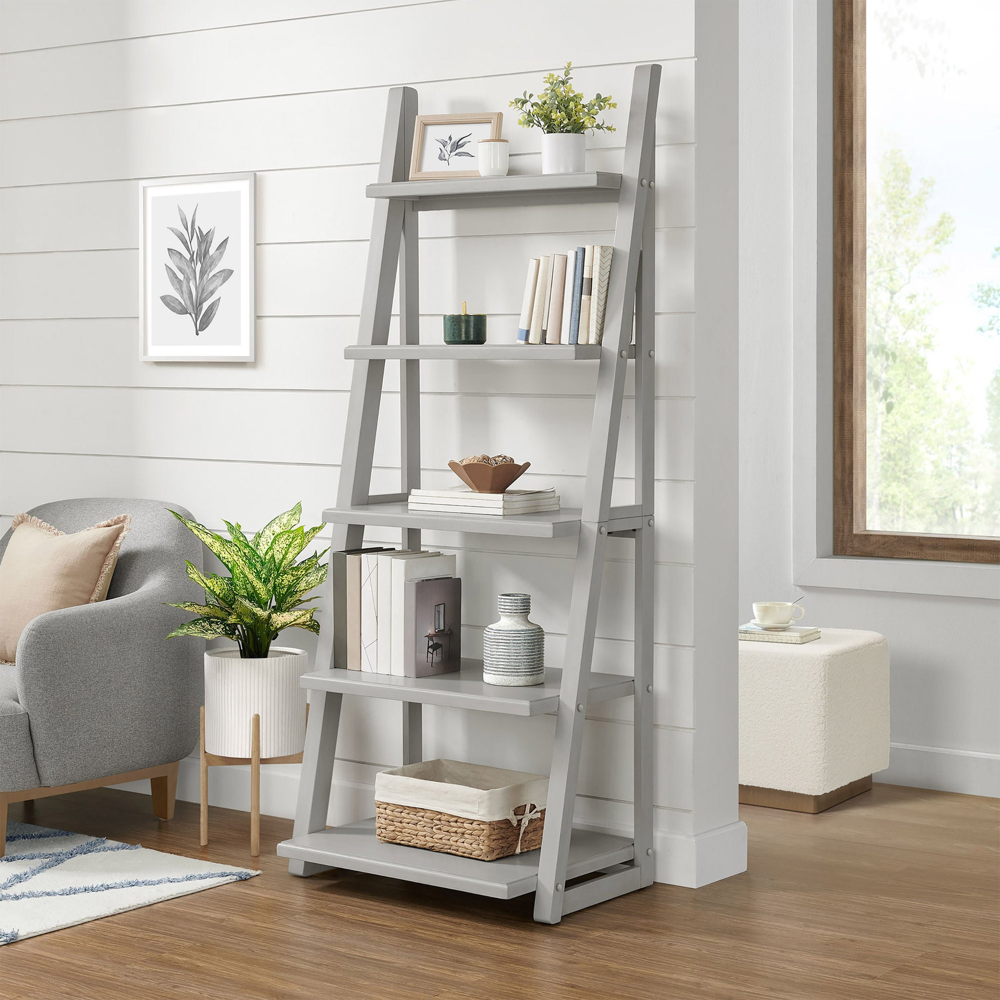 Kellen 72” Ladder Bookcase