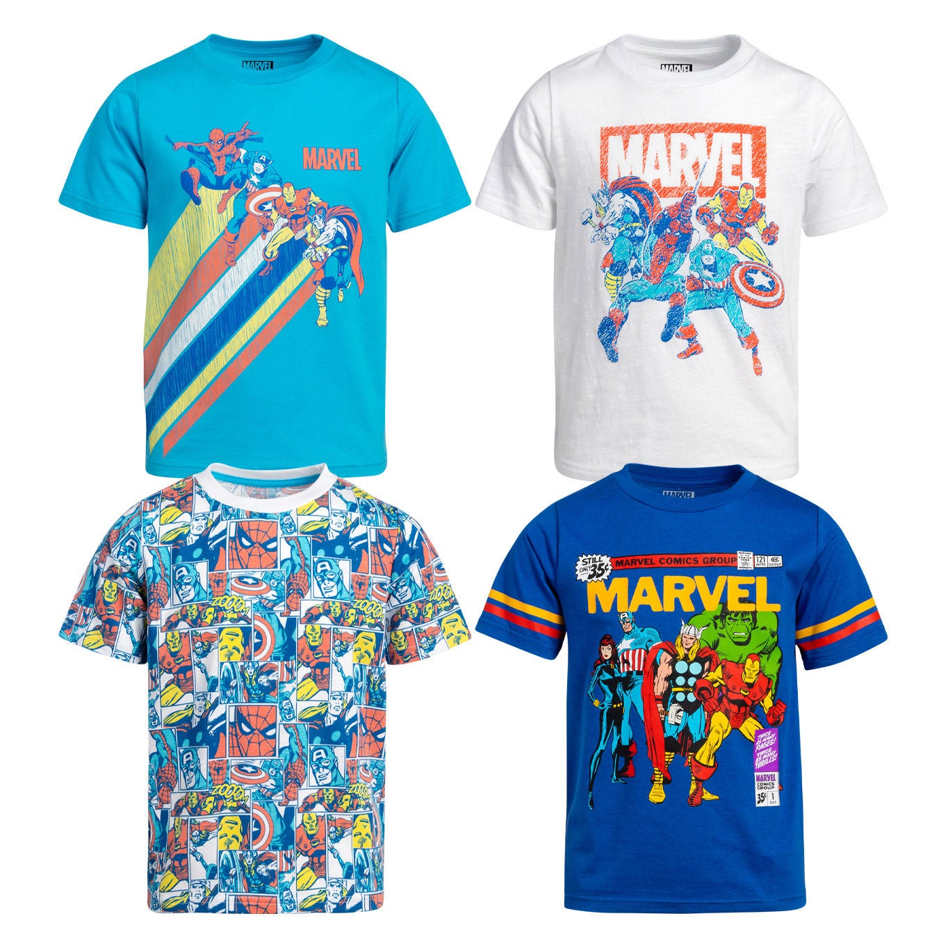 Avengers Kids' 4-pack Tee