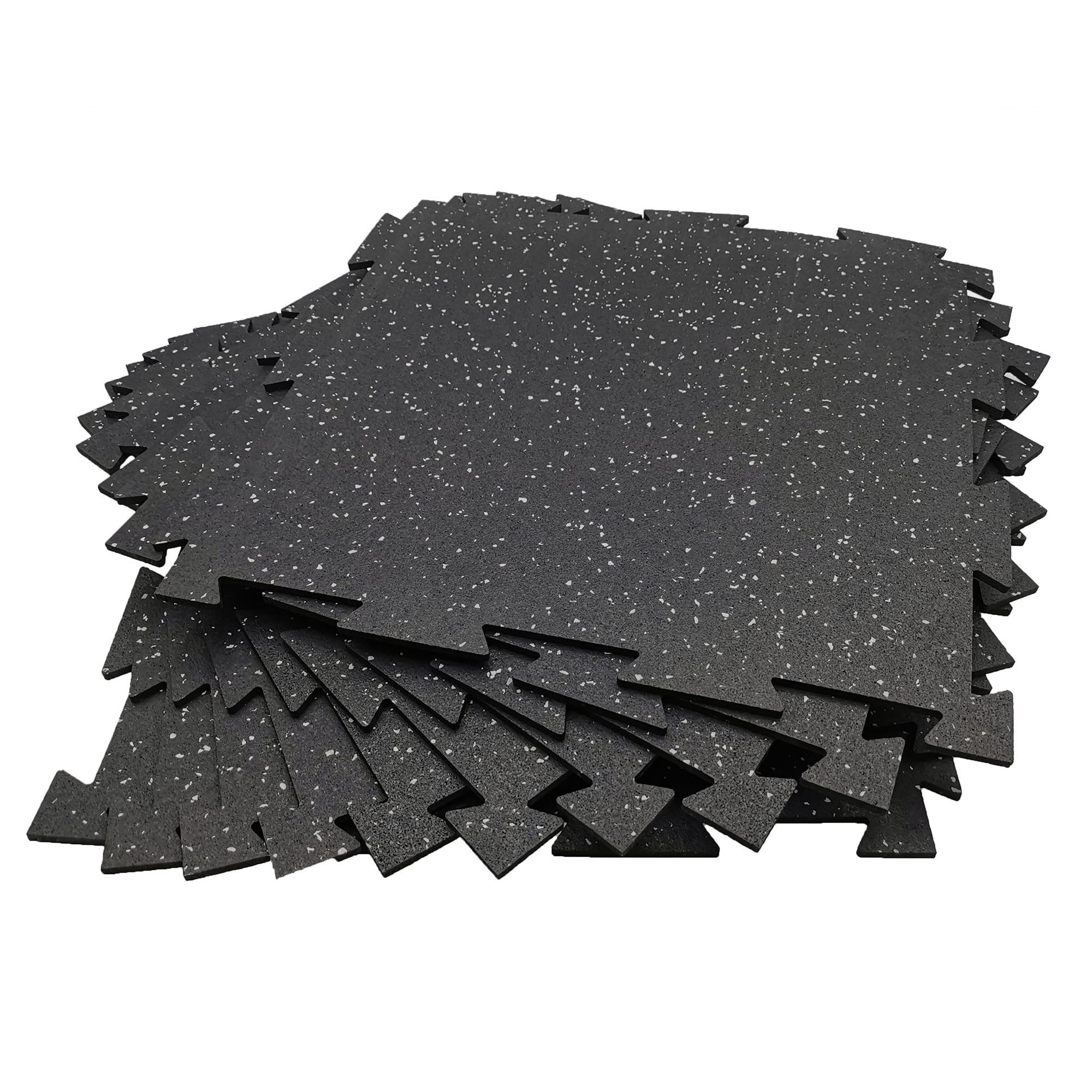 Rubber King Challenger Series Interlocking Floor Tiles, 10-pack