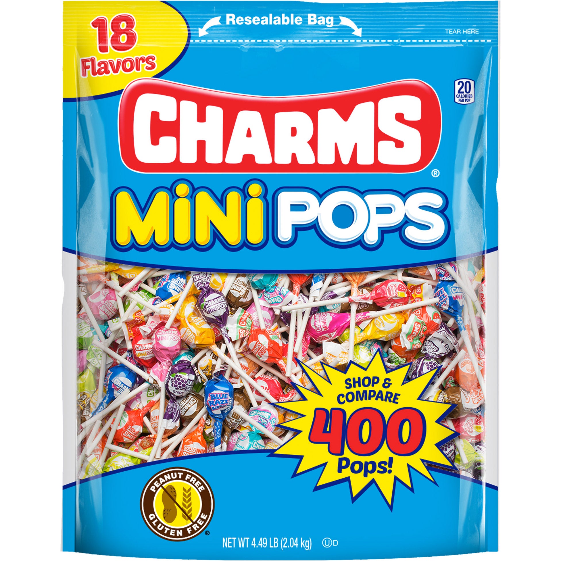 Charms Mini Pops, Assorted Flavors, 400-count