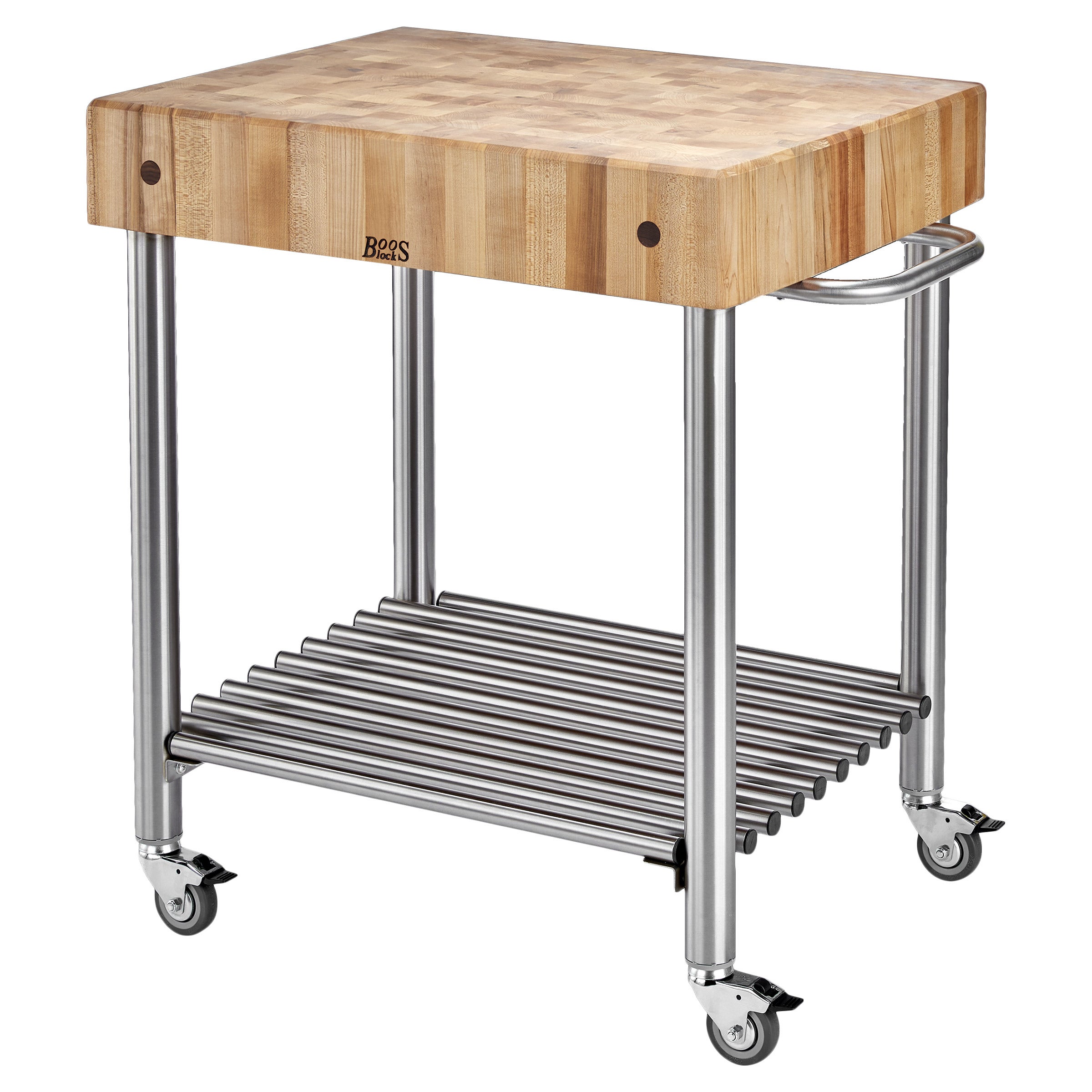 John Boos Cucina D'Amico 5" Maple End Grain Butcher Block Cart