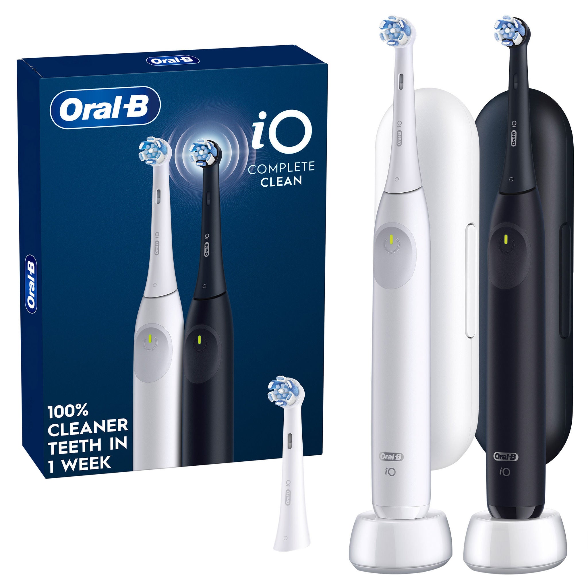 Oral-B iO Series 2 Complete Clean Rechargeable Electric Toothbrush, 2-pack
