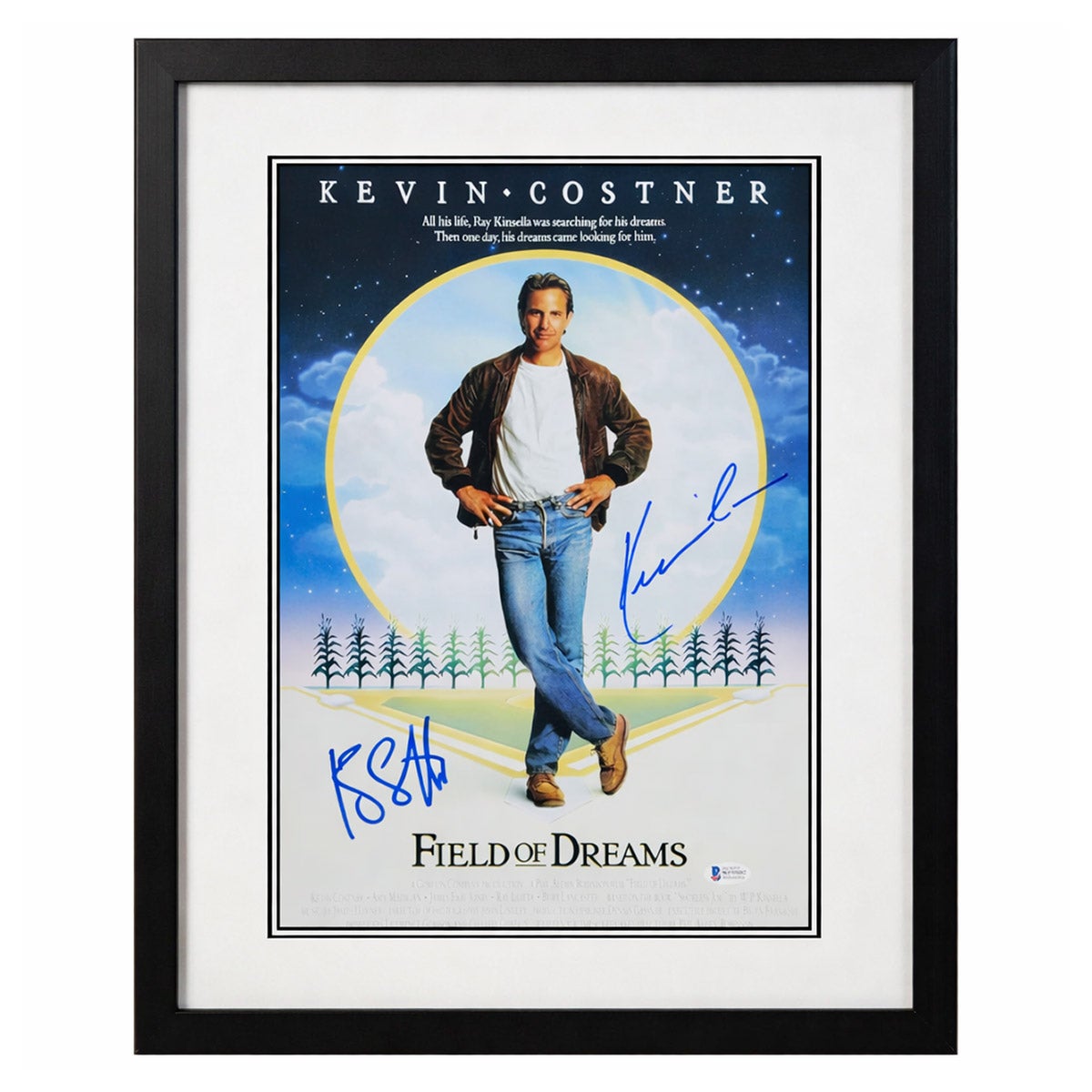 Kevin Costner and Ray Liotta Autographed Field Of Dreams Framed Movie Poster - Fanatics Authenticated