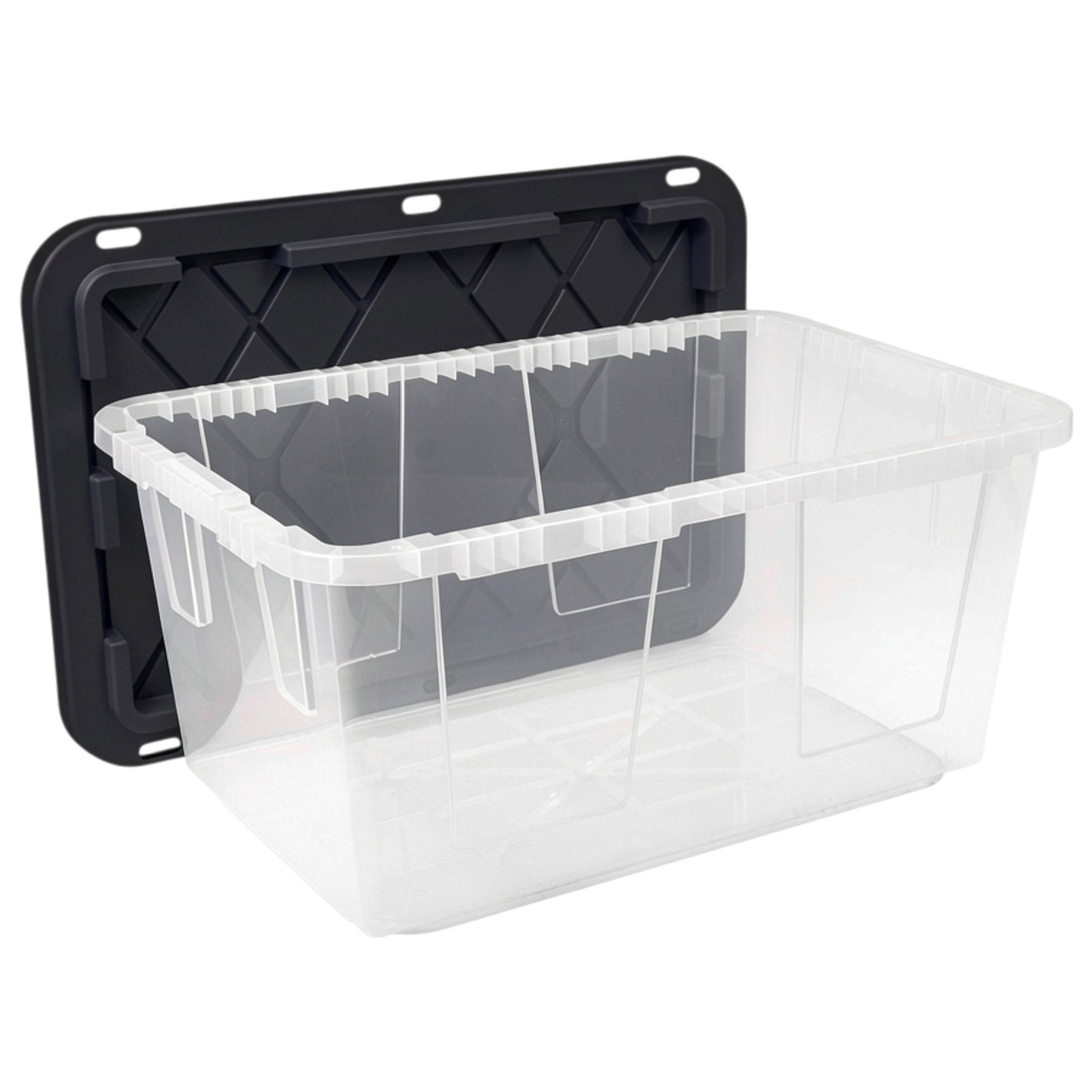 Greenmade 27 Gallon Clear Storage Bin, 8‑pack