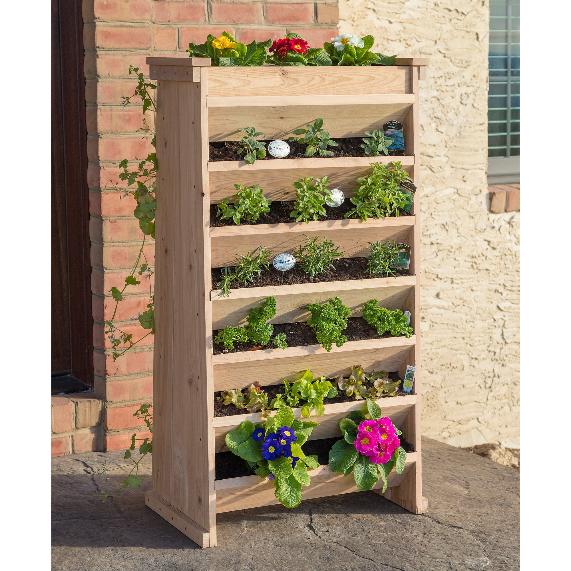 YardCraft Natural Cedar Vertical Planter