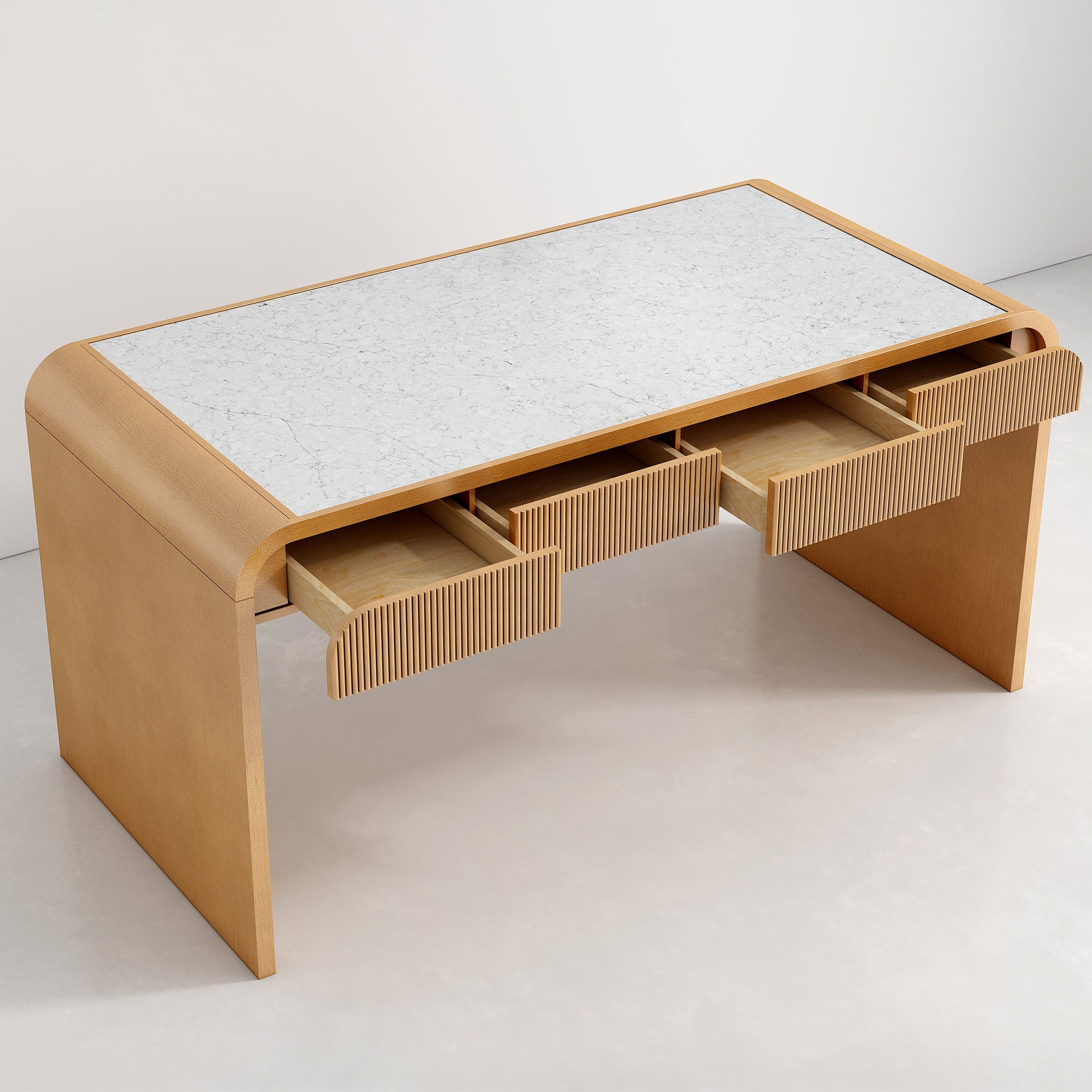 Gloria 63” Carrara Quartz Desk