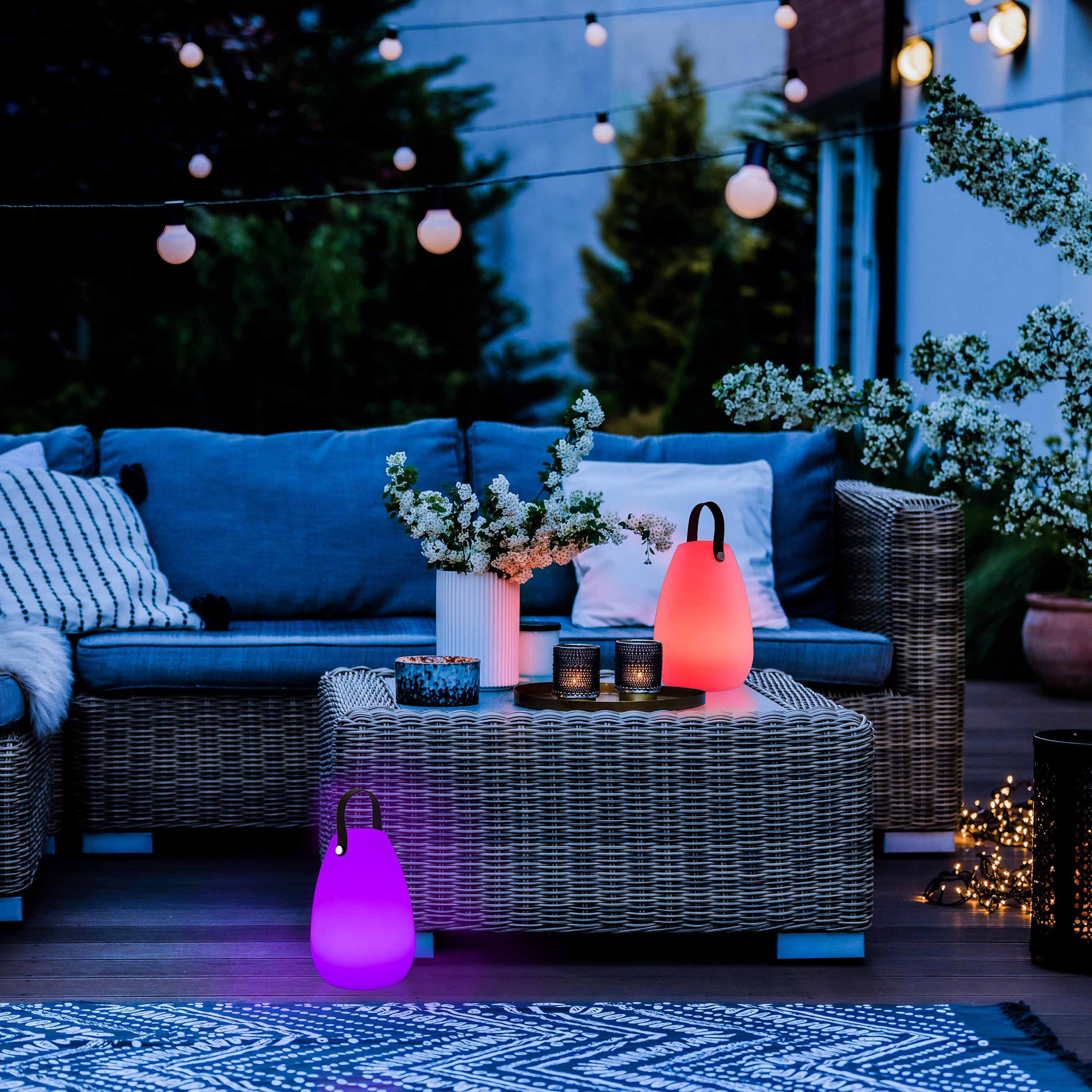 GloGlobe Wireless LED Color Changing Lantern, 2-pack