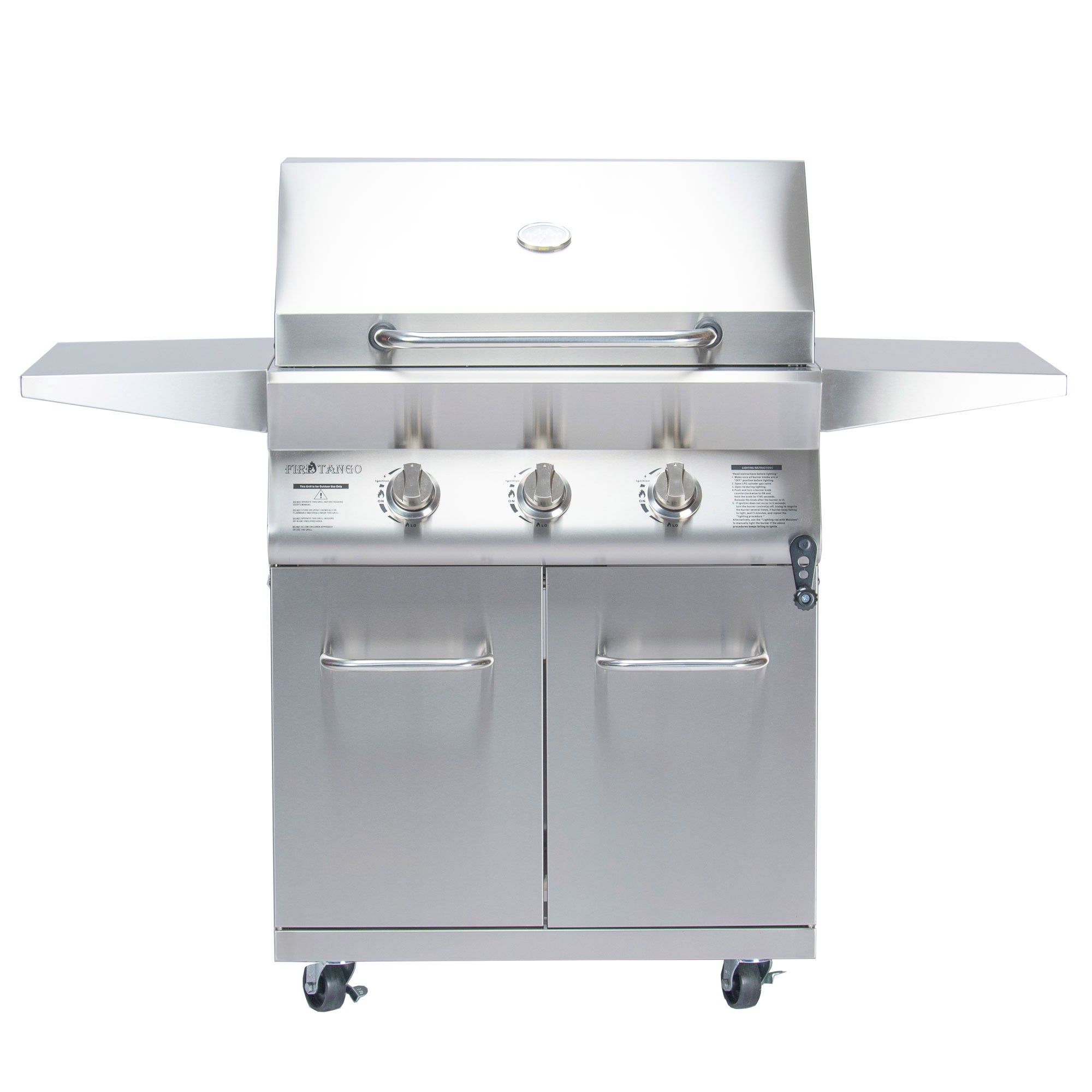 Fire Tango 304 SS 3-Burner Adjustable Height Gas Grill