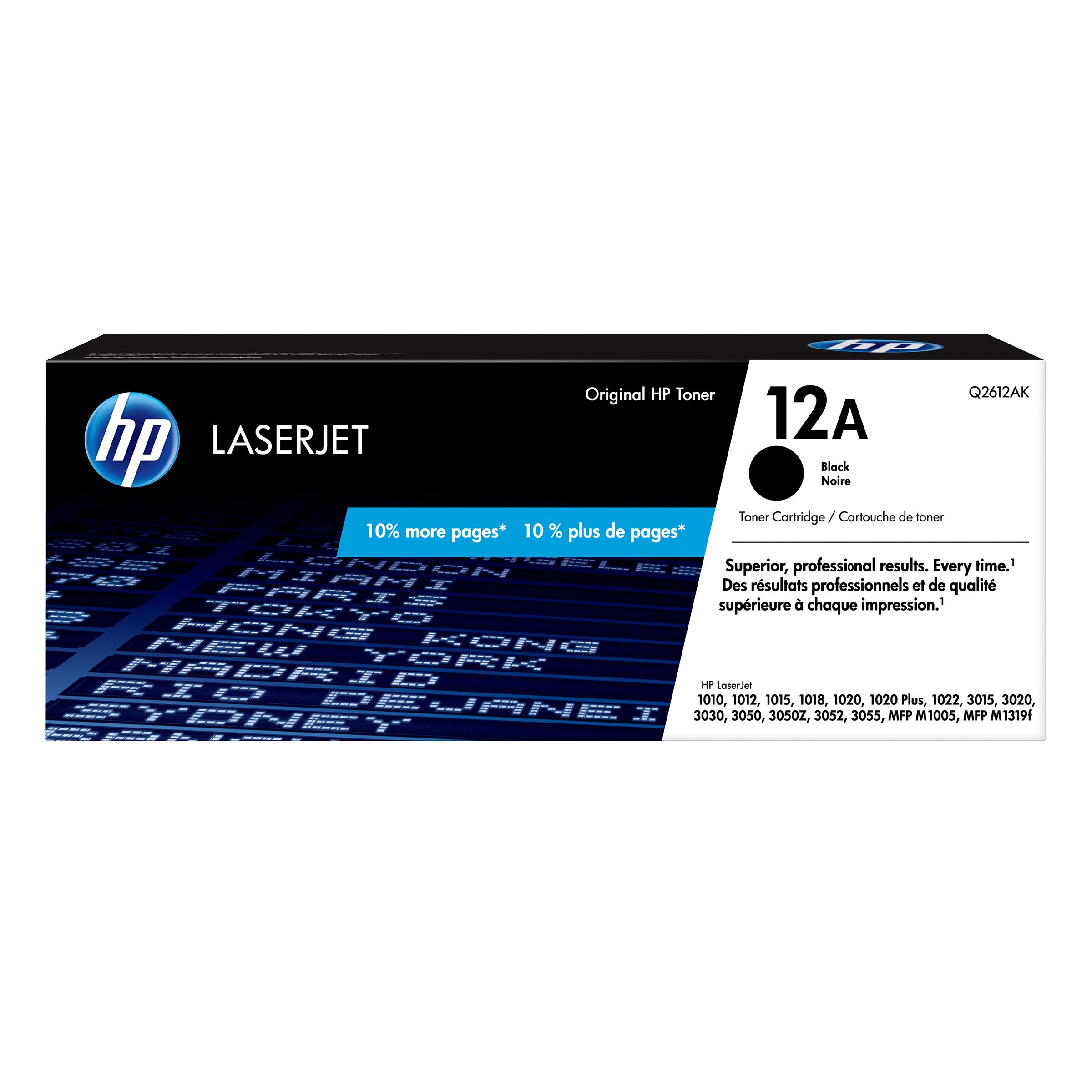 HP 12A Toner Cartridge, Black