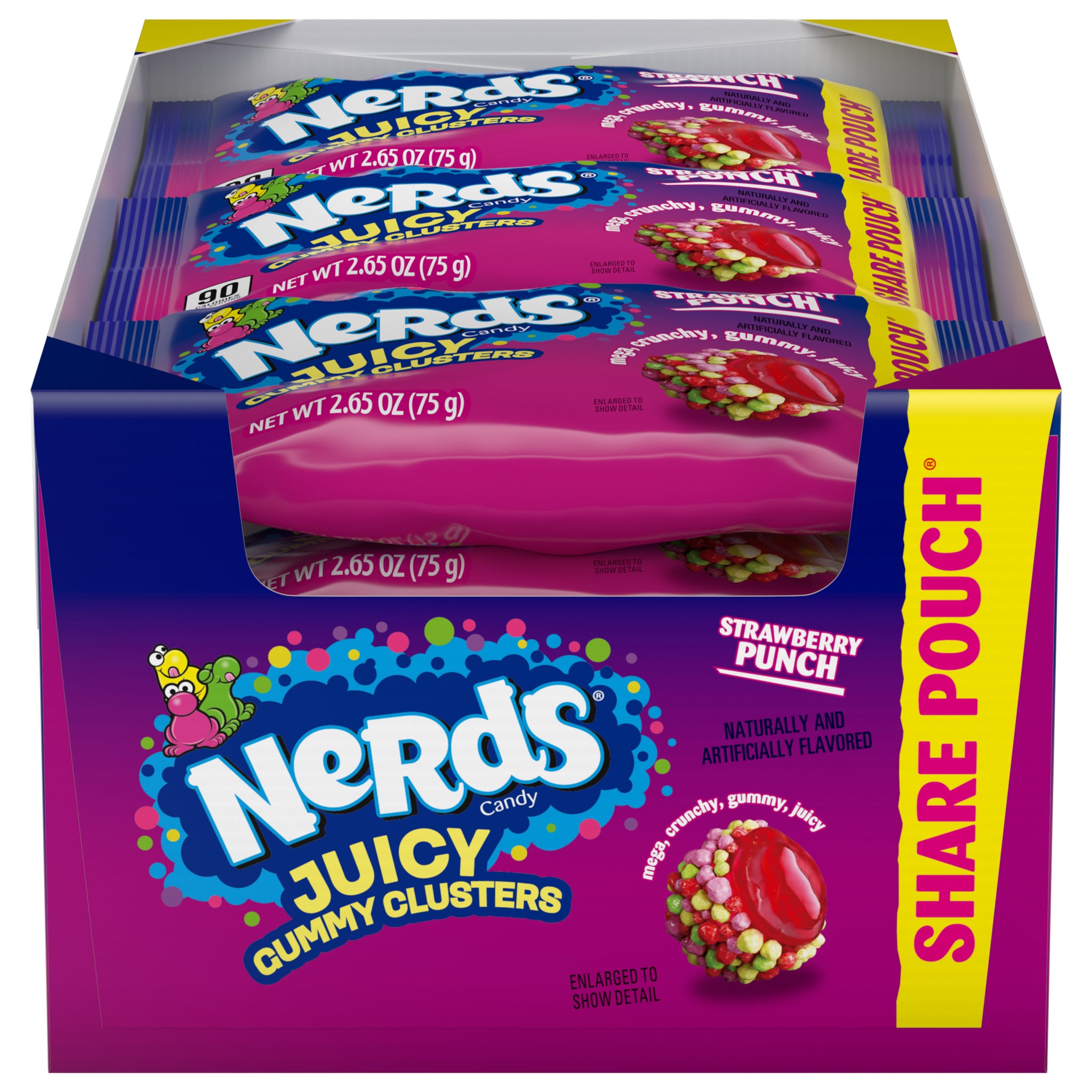 Nerds Juicy Gummy Clusters, Strawberry Punch, 2.65 oz, 12-count