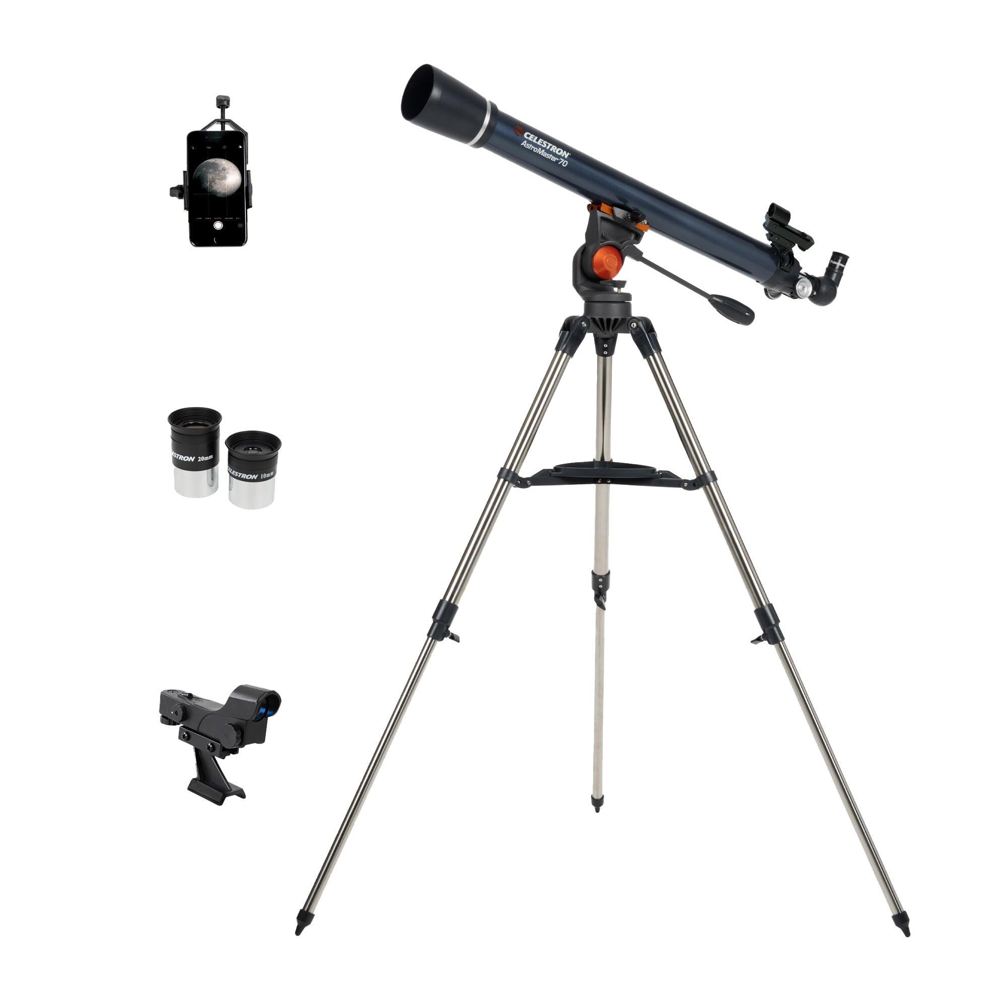 Celestron AstroMaster 70 AZ Telescope with Smartphone Adapter