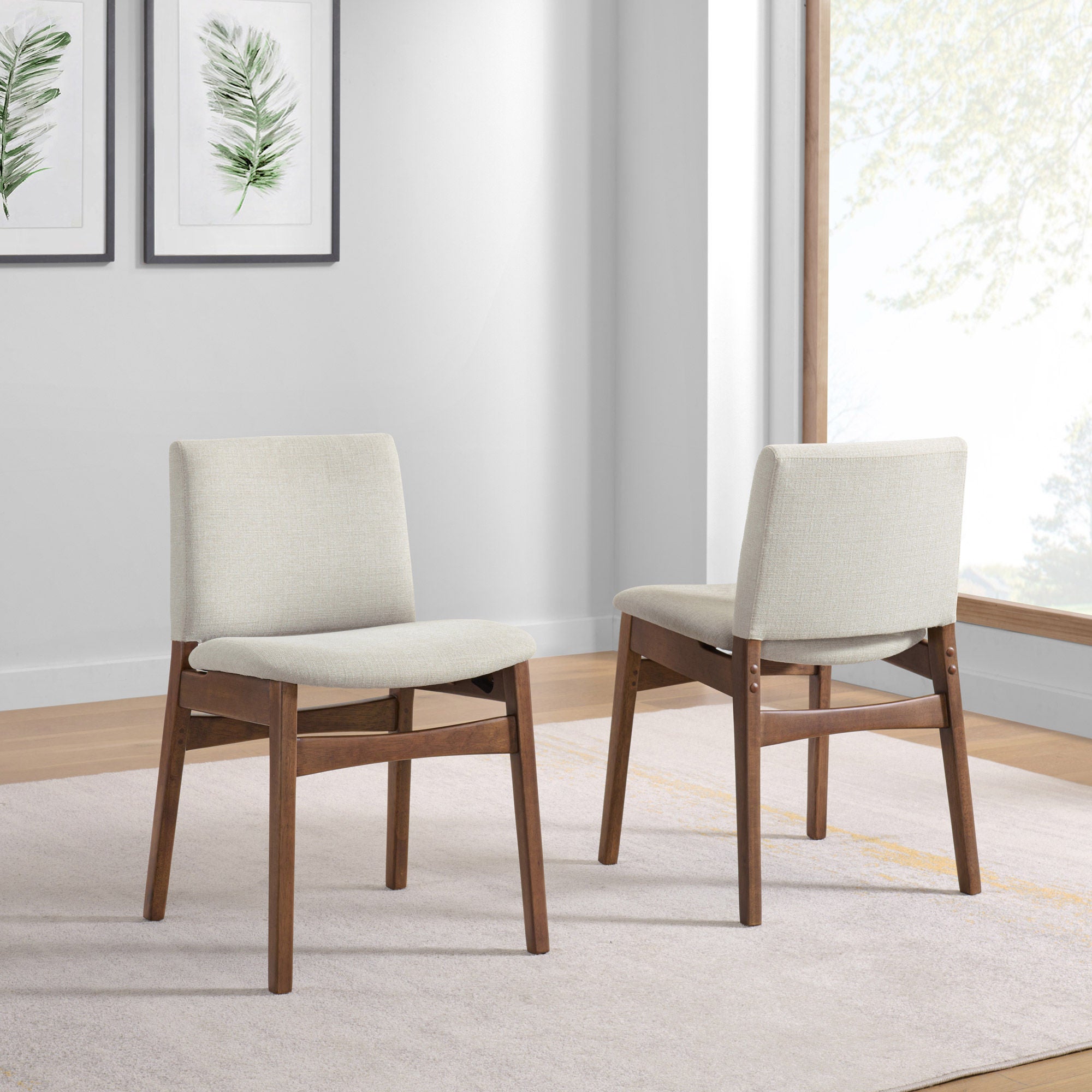 Stella Beige Upholstered Dining Chair, Set of 2