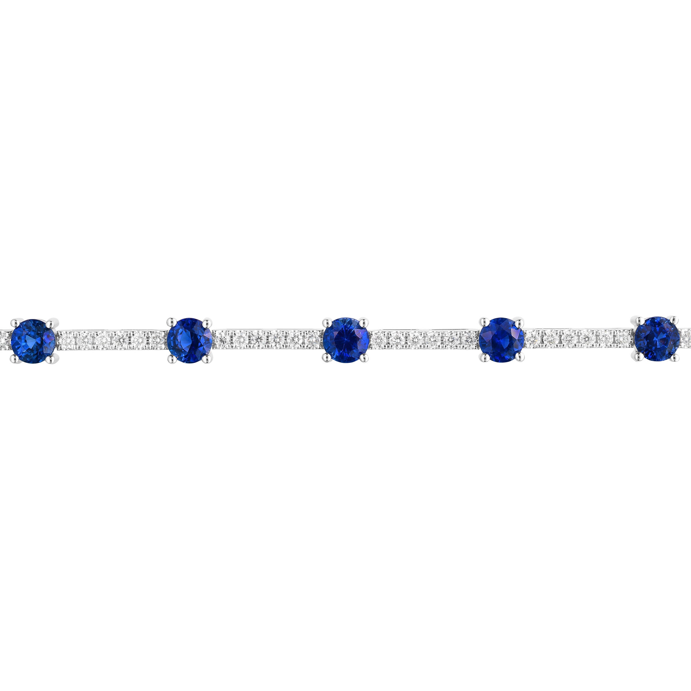 Gemstone and Diamond 14kt White Gold Bracelet