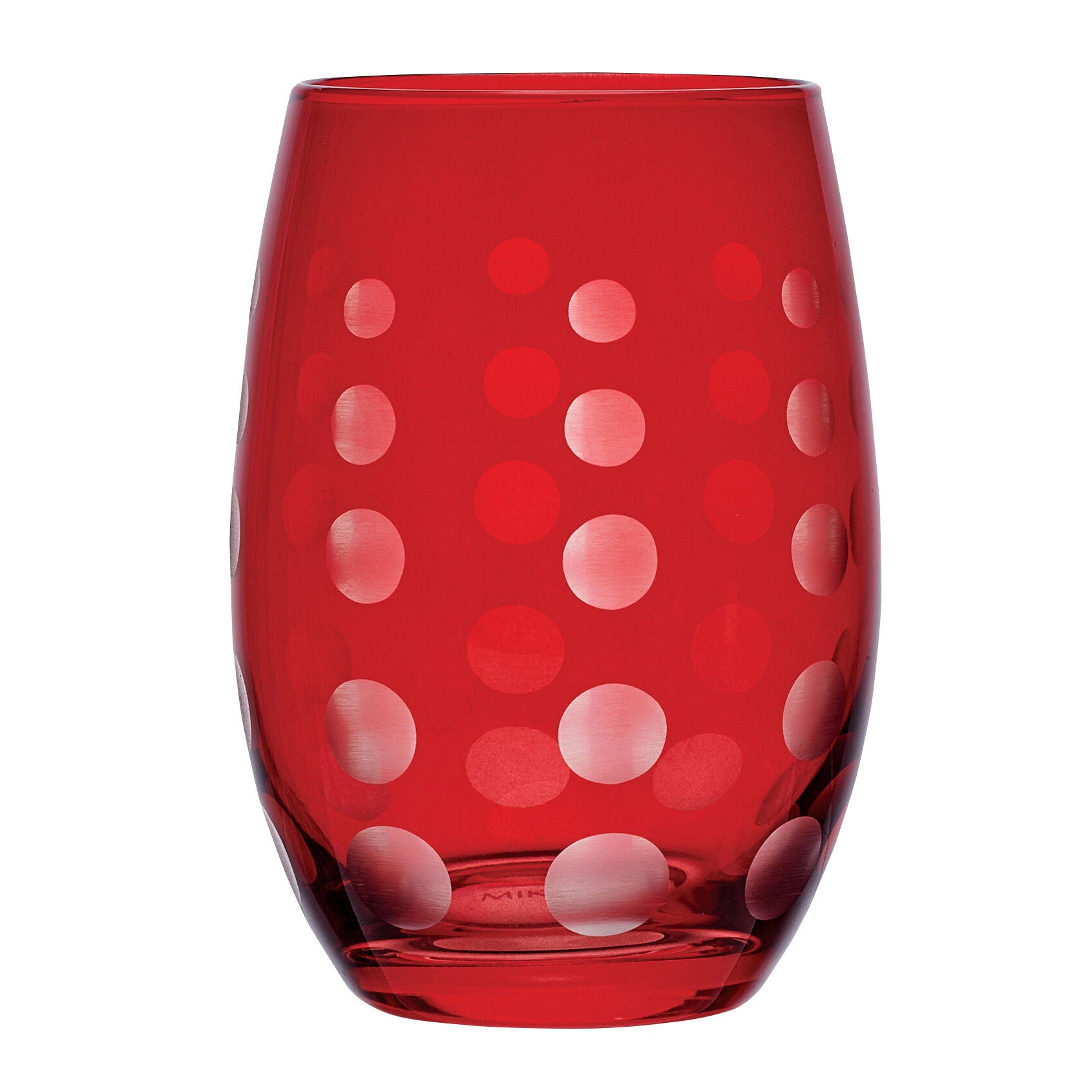 Mikasa Cheers Stemless Ruby Wine Glasses, Set of 6