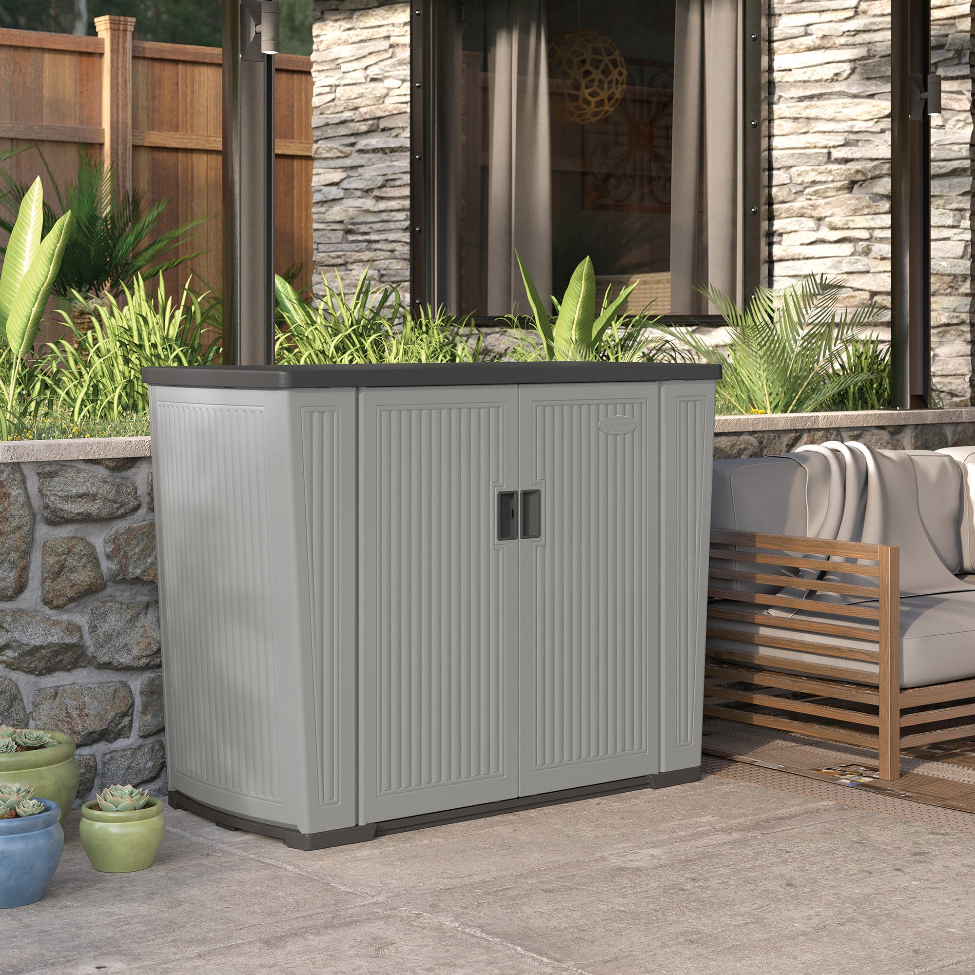 Suncast Oasis 130 Gallon Lockable Cabinet