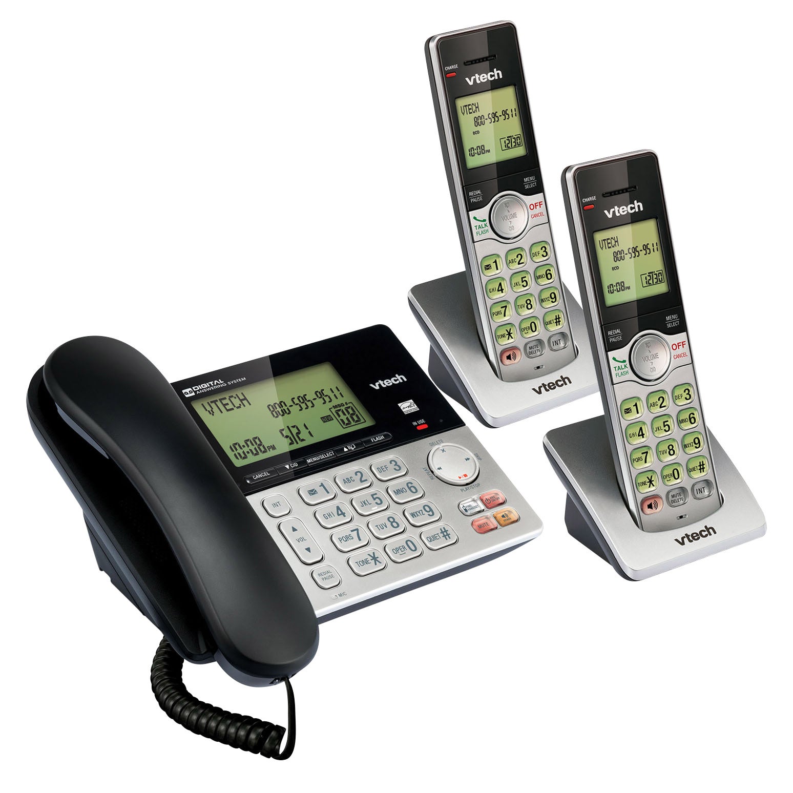 VTech CS6949-2 DECT 6.0 2 Handset Corded Cordless Phone System