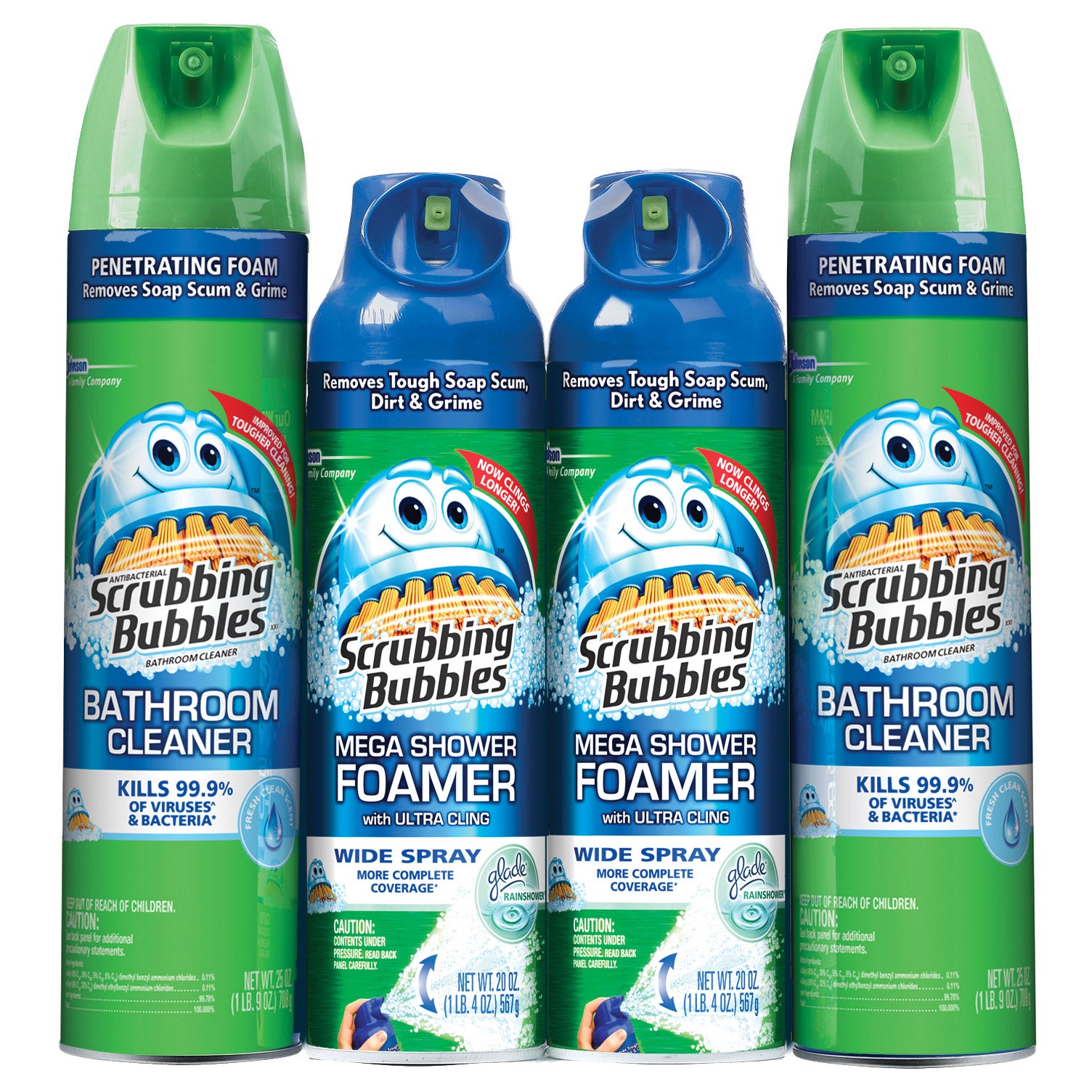 Scrubbing Bubbles, Variety Pack, 4-count