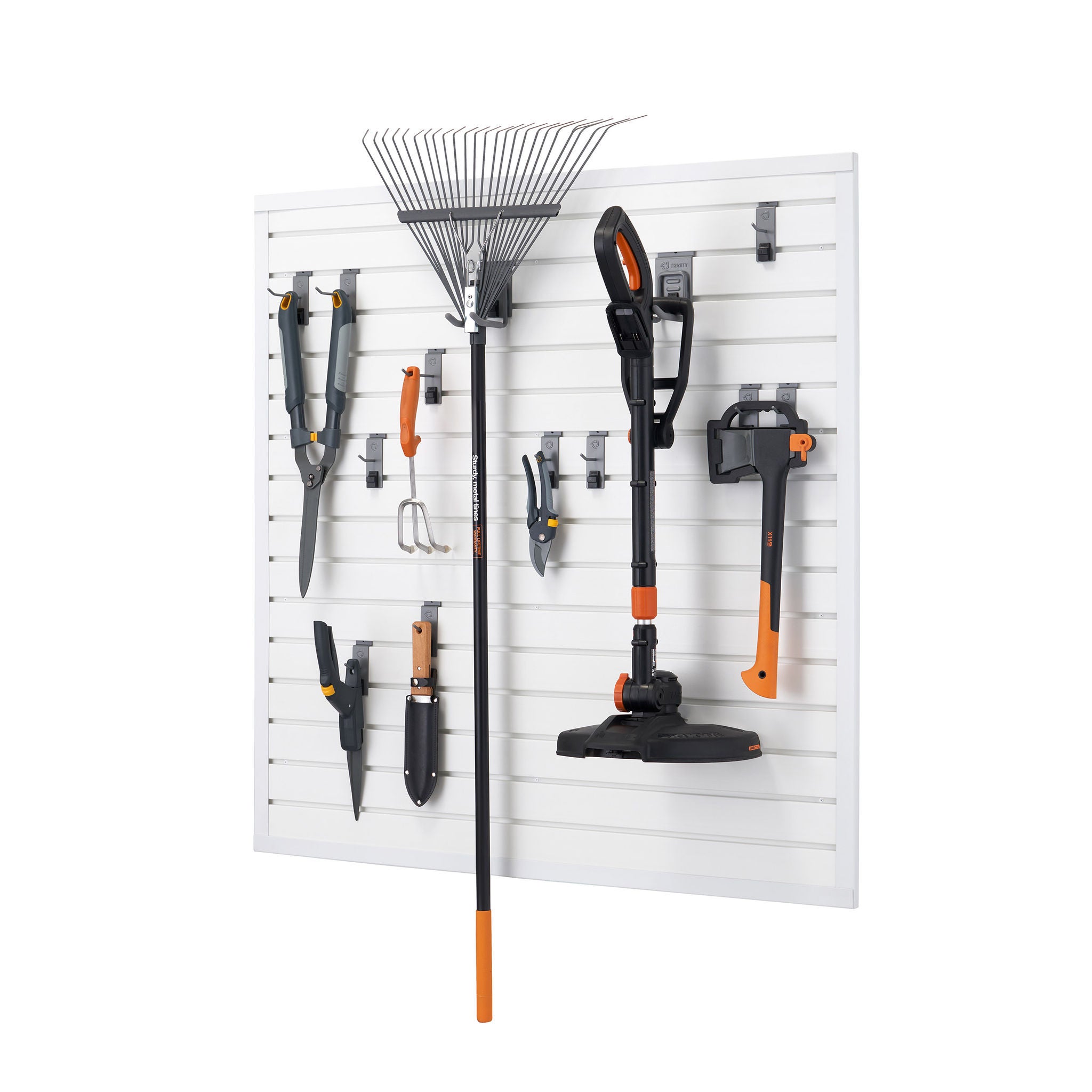 TRINITY 16 Sq Ft Modular Slatwall 13-piece Accessory Set