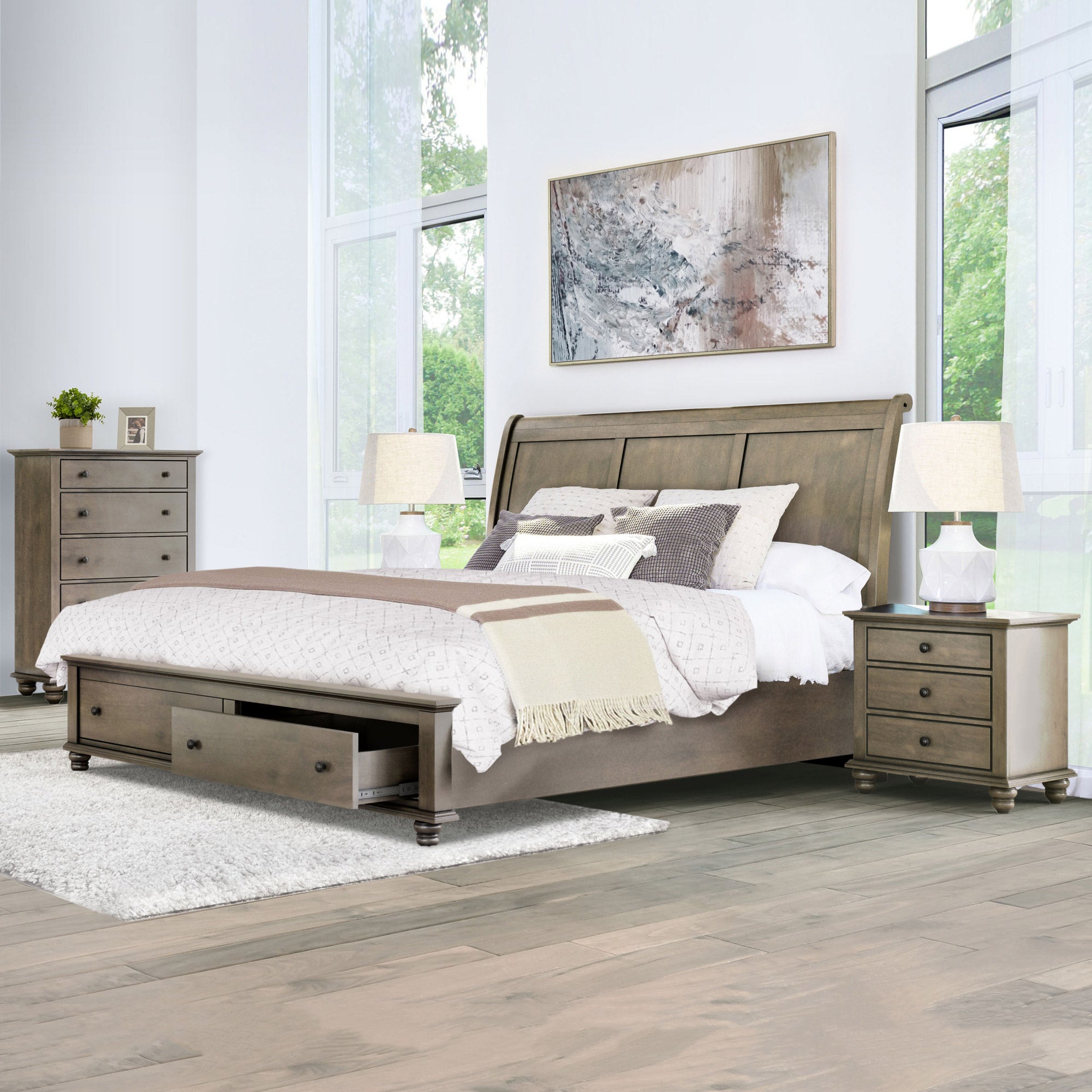 Kieran Bedroom Collection in Gray