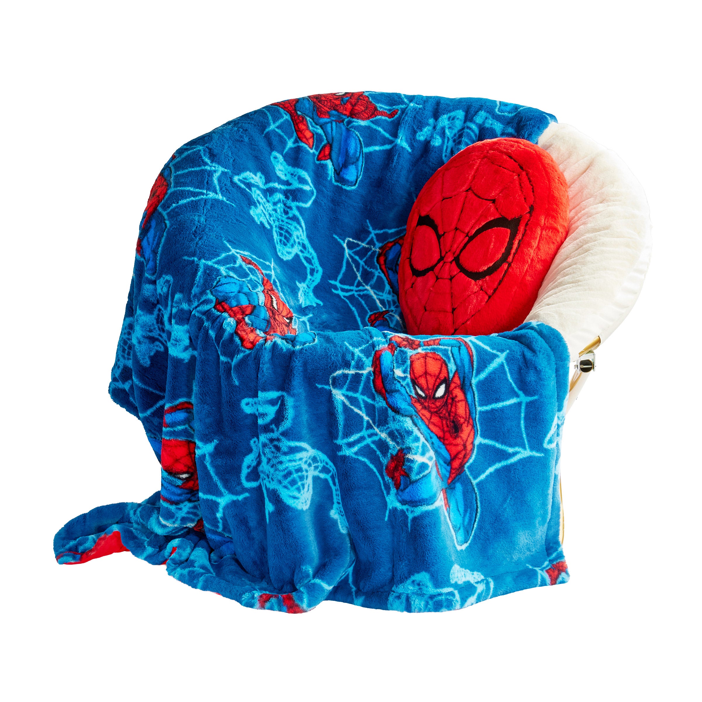 Kids Licensed Faux Fur Pillow and Throw Set