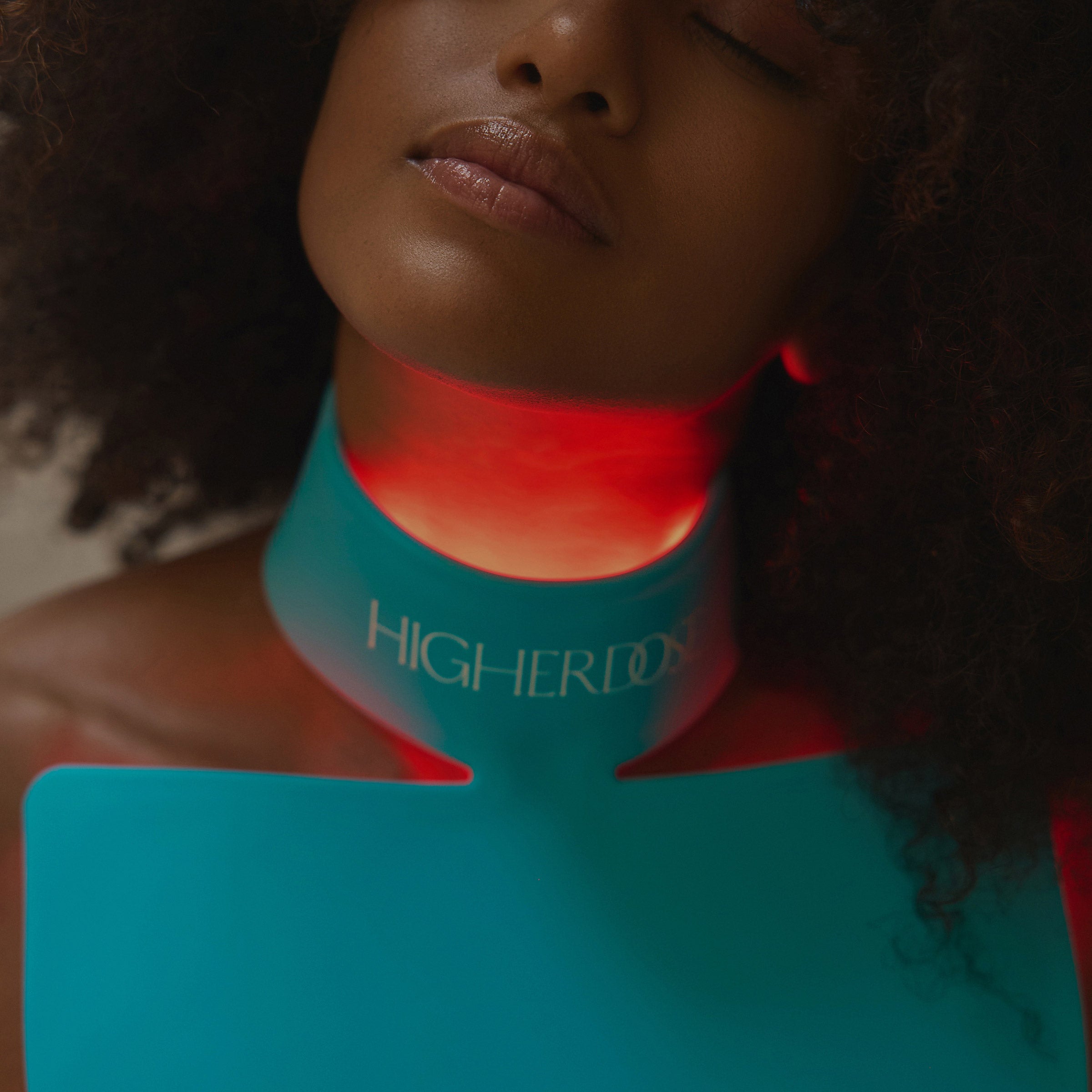 HigherDose Red Light Neck and Chest Enhancer Mask