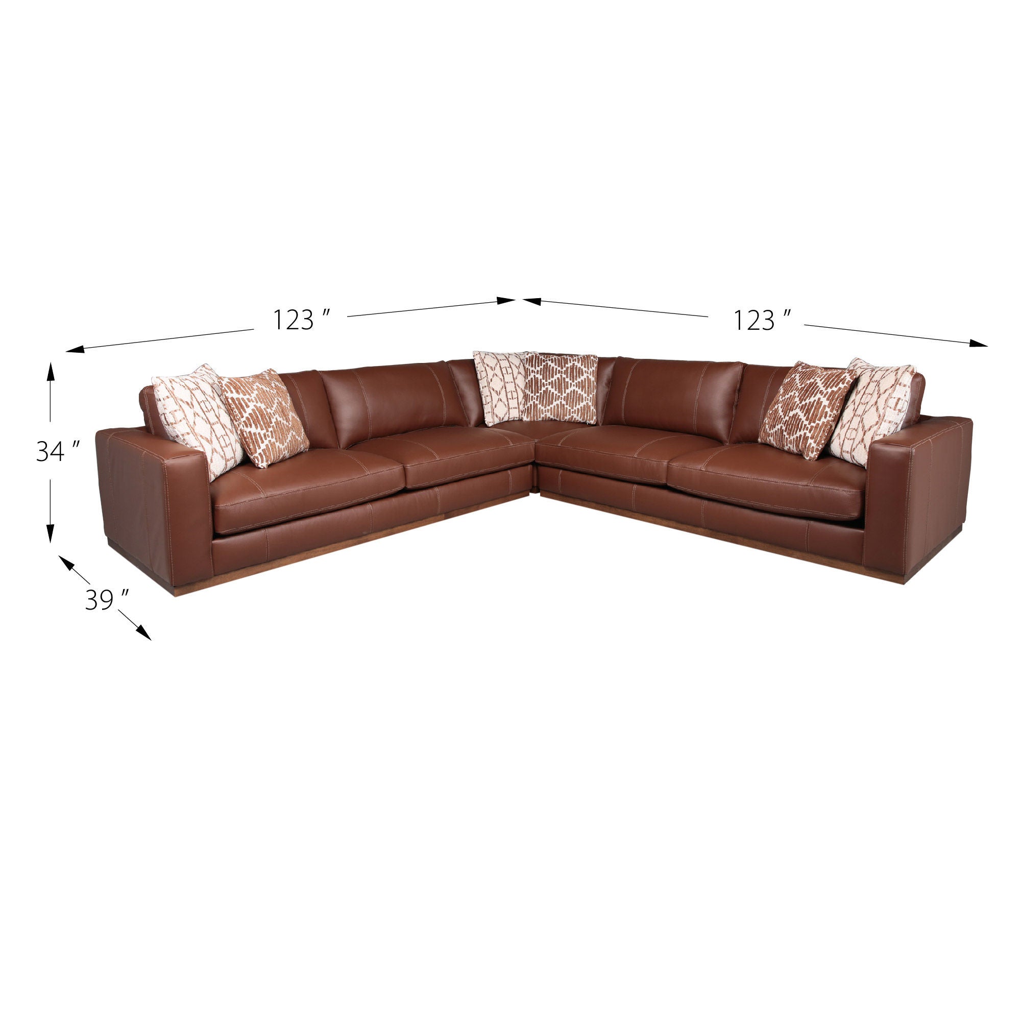 Durant Top Grain Leather Sectional