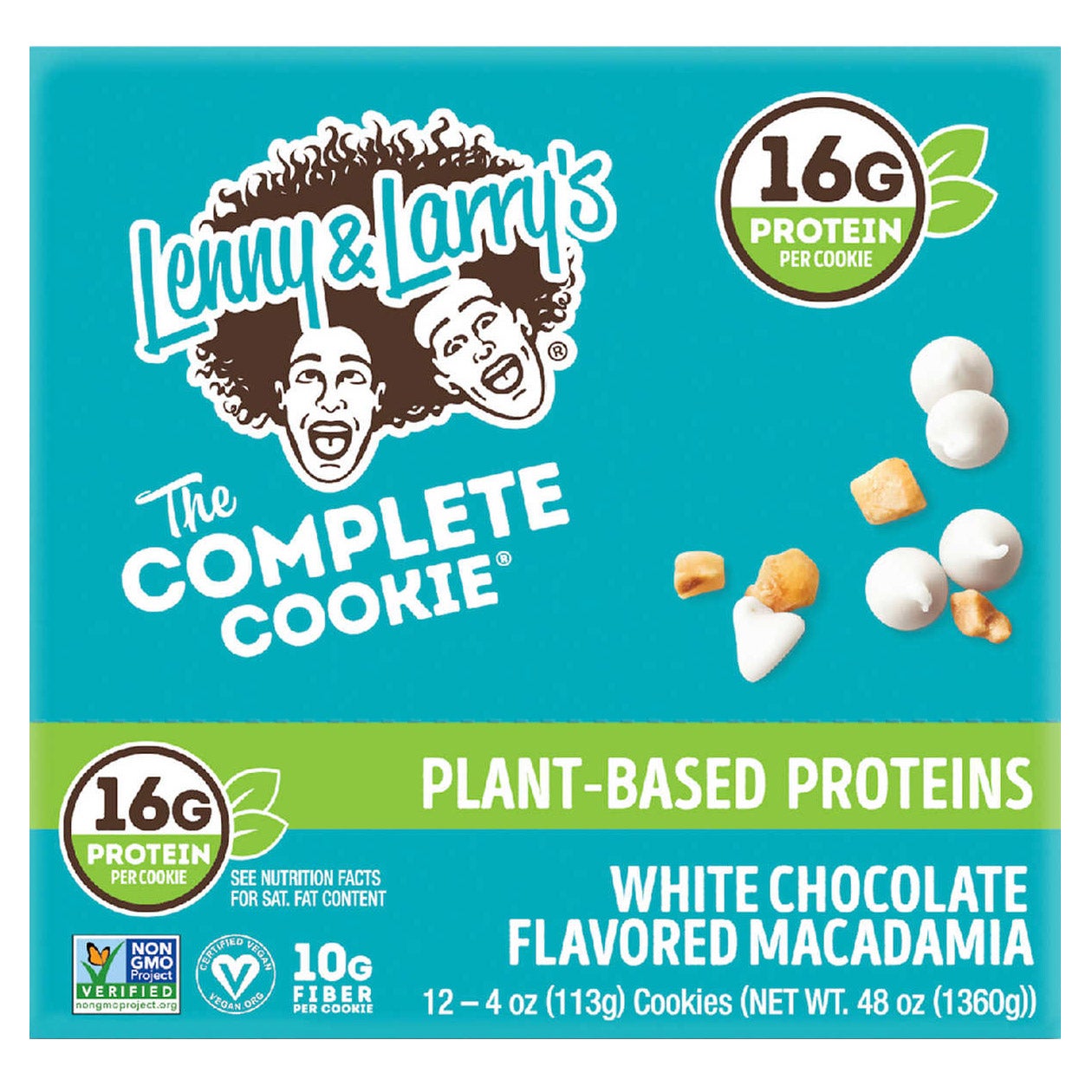 Lenny & Larry's The Complete Cookie, White Chocolate Flavored Macadamia, 4 oz, 12 count