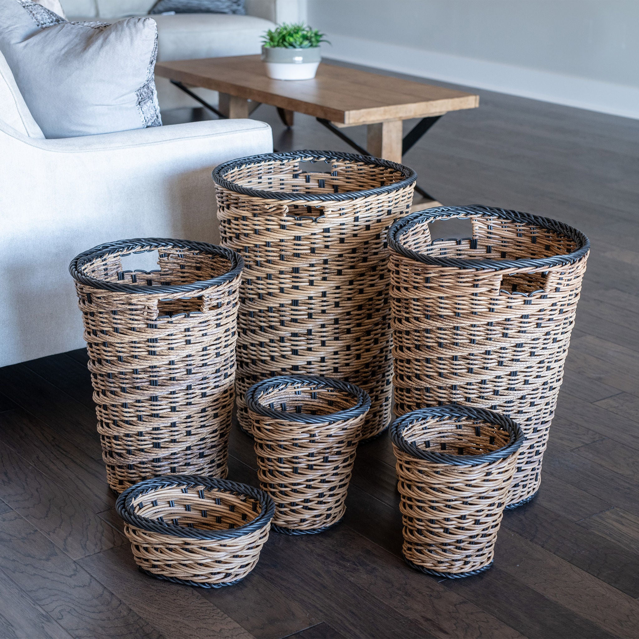 Scarboro 6-piece Faux Wicker Hamper Set