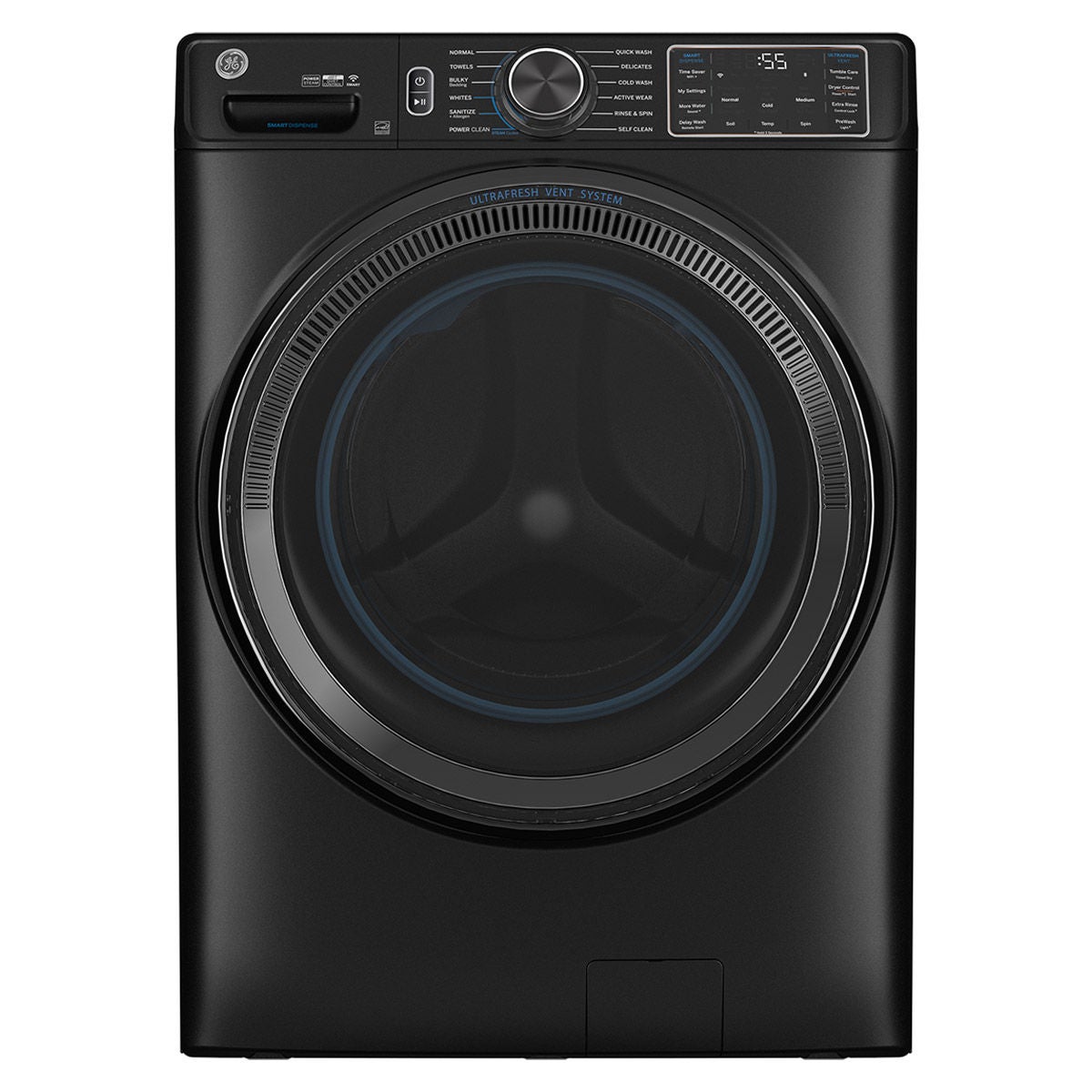 GE 5.0 cu. ft. Front Load Washer with UltraFresh Vent System, Reversible Door, WiFi
