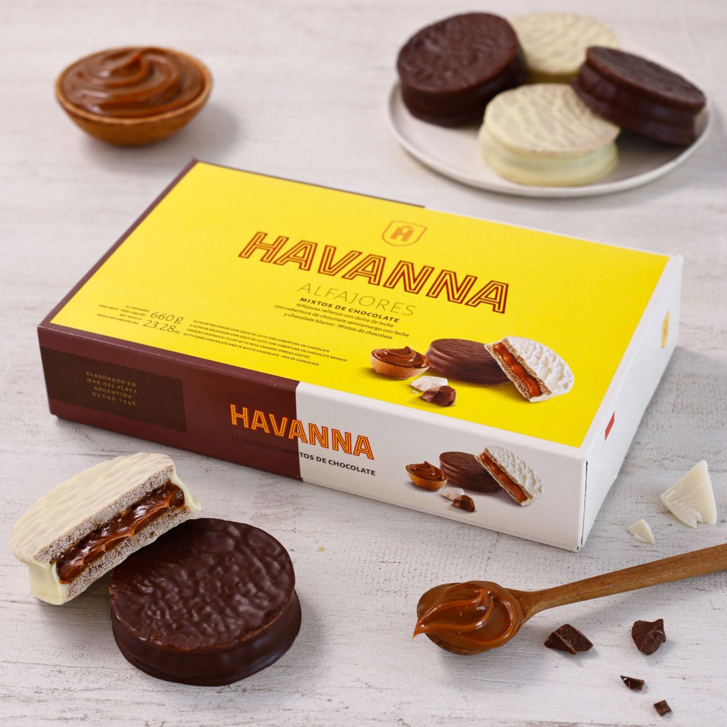 Havanna Alfajores, Chocolate and White Chocolate, 3 Box Bundle