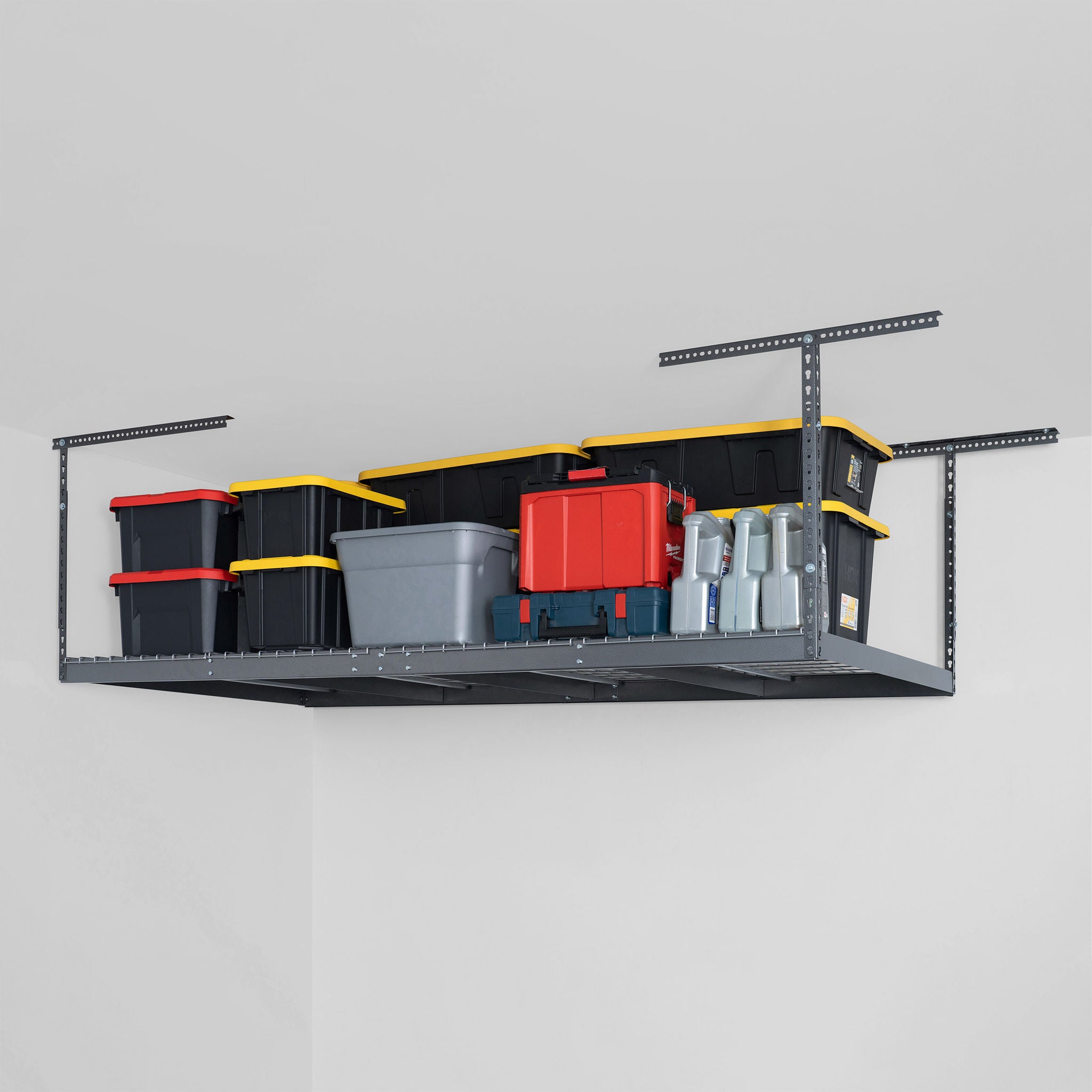 SafeRacks Super Duty 4 ft x 8 ft Overhead Garage Storage Rack and Accessories Kit