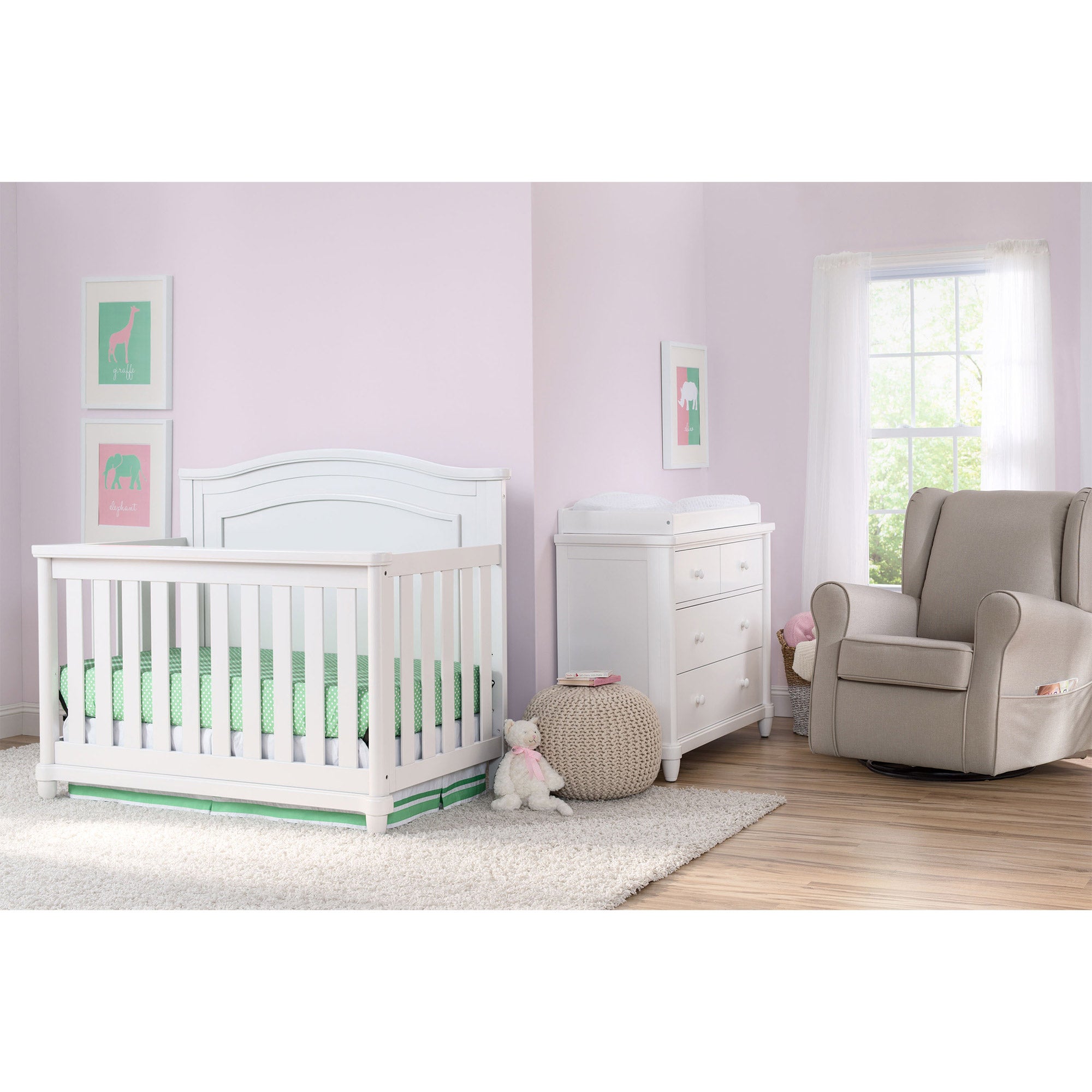 Simmons Kids Sophia 3-piece Crib Set in White