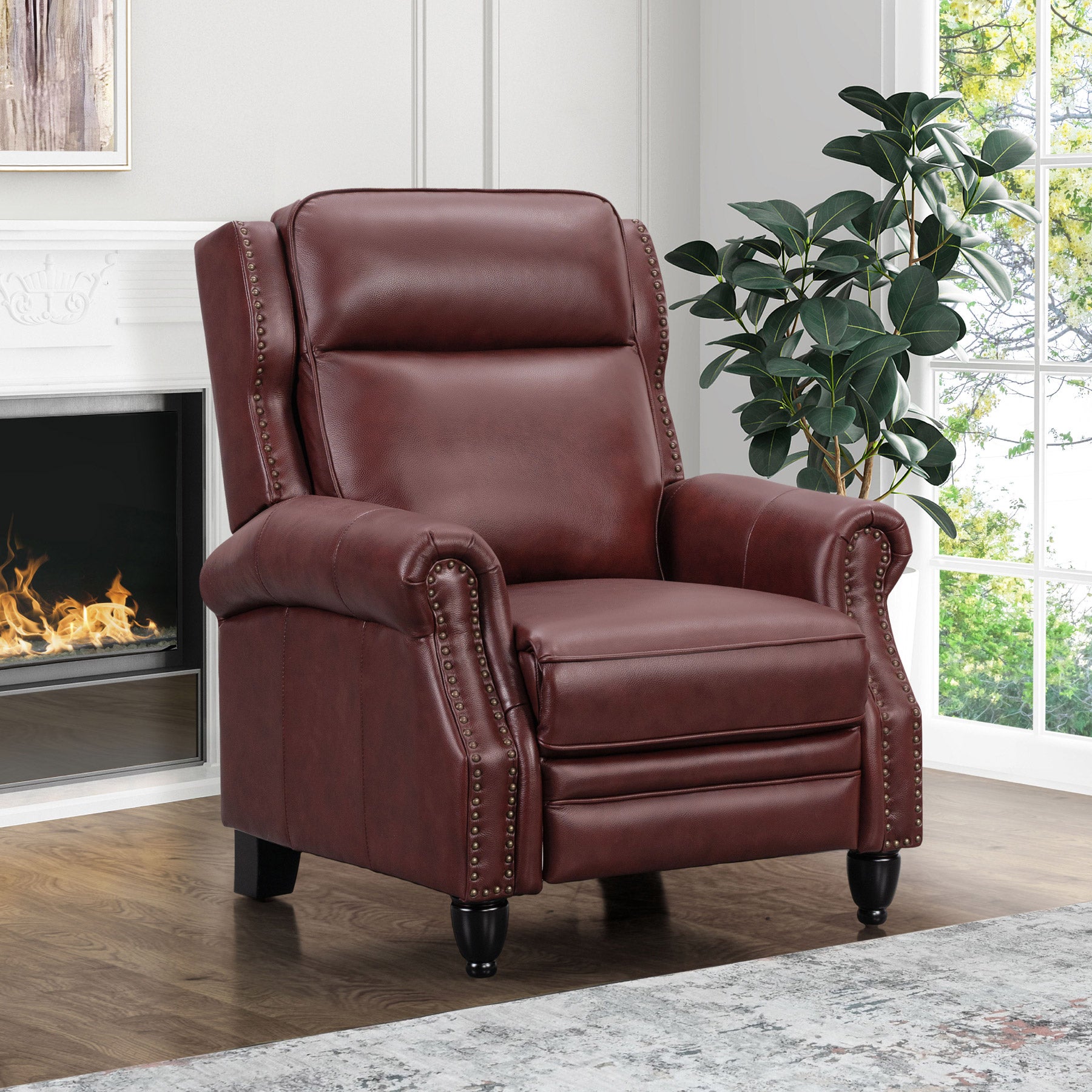 Pollenzo Leather Pushback Recliner