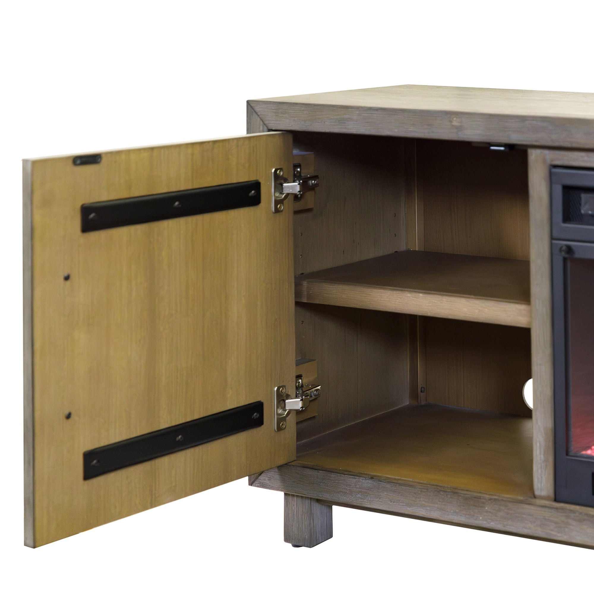 Parker 80” TV Console with Electric Fireplace