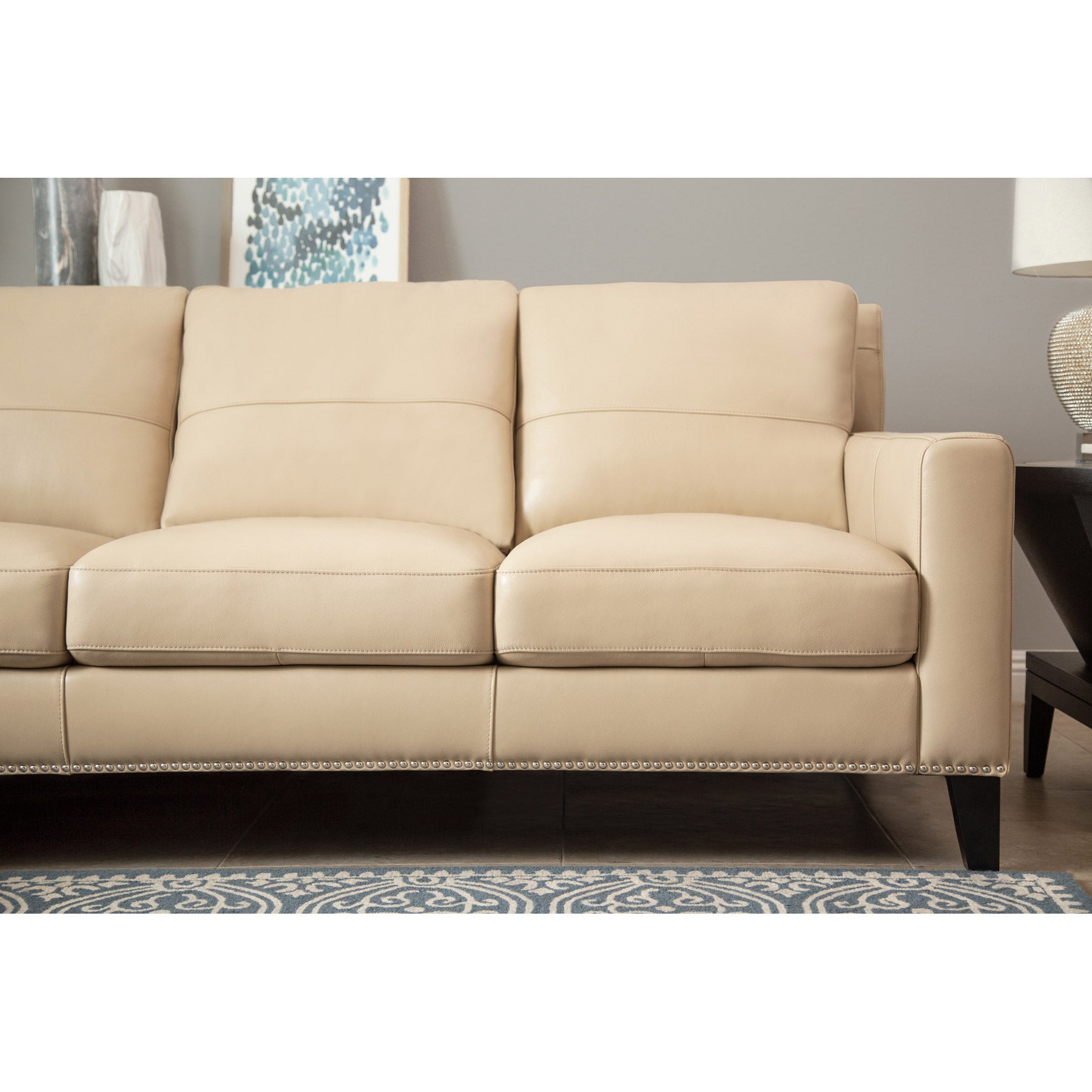 Warren Top Grain Leather Sectional