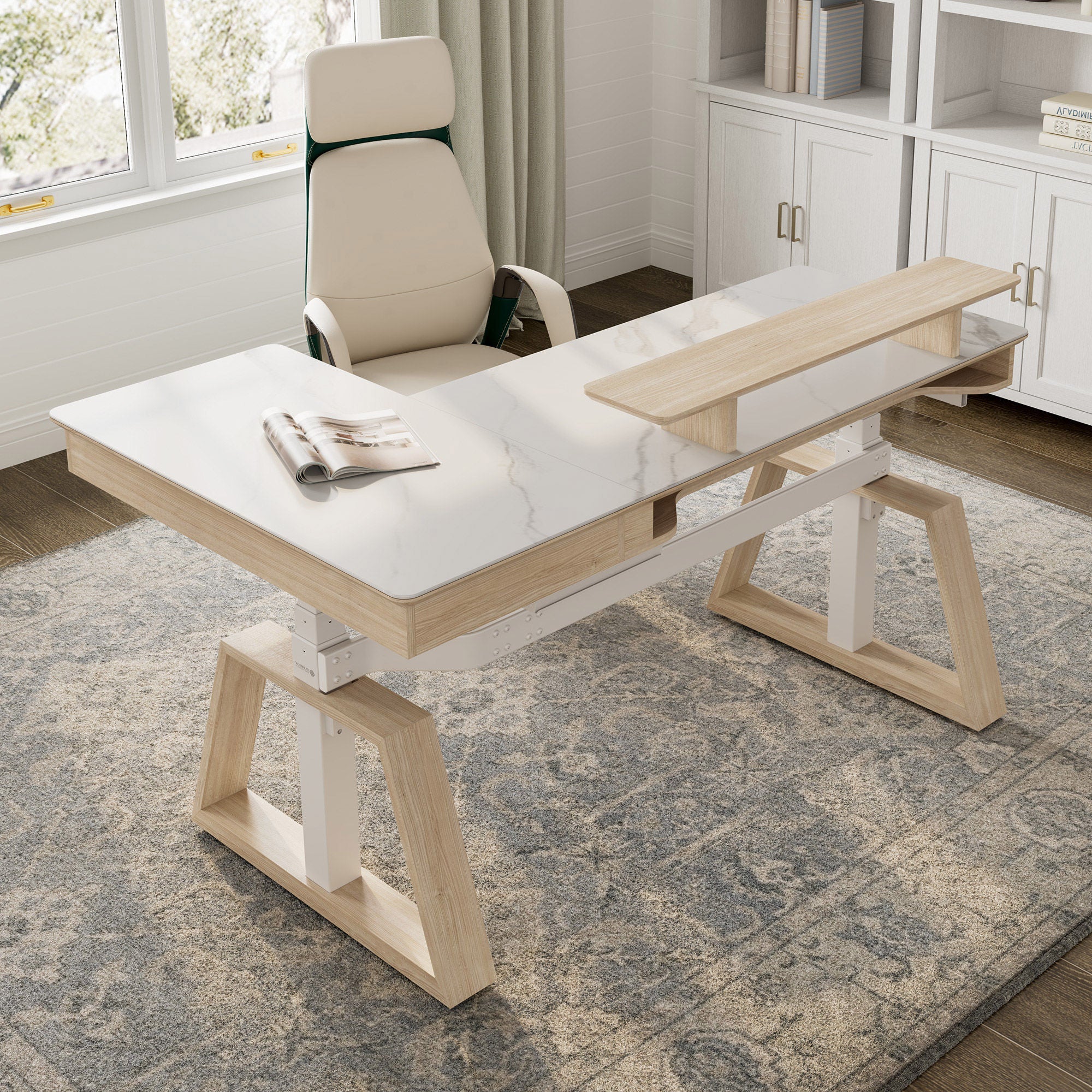 Eureka Ergonomic Ark 63” x 39” L-shaped Executive Adjustable Desk