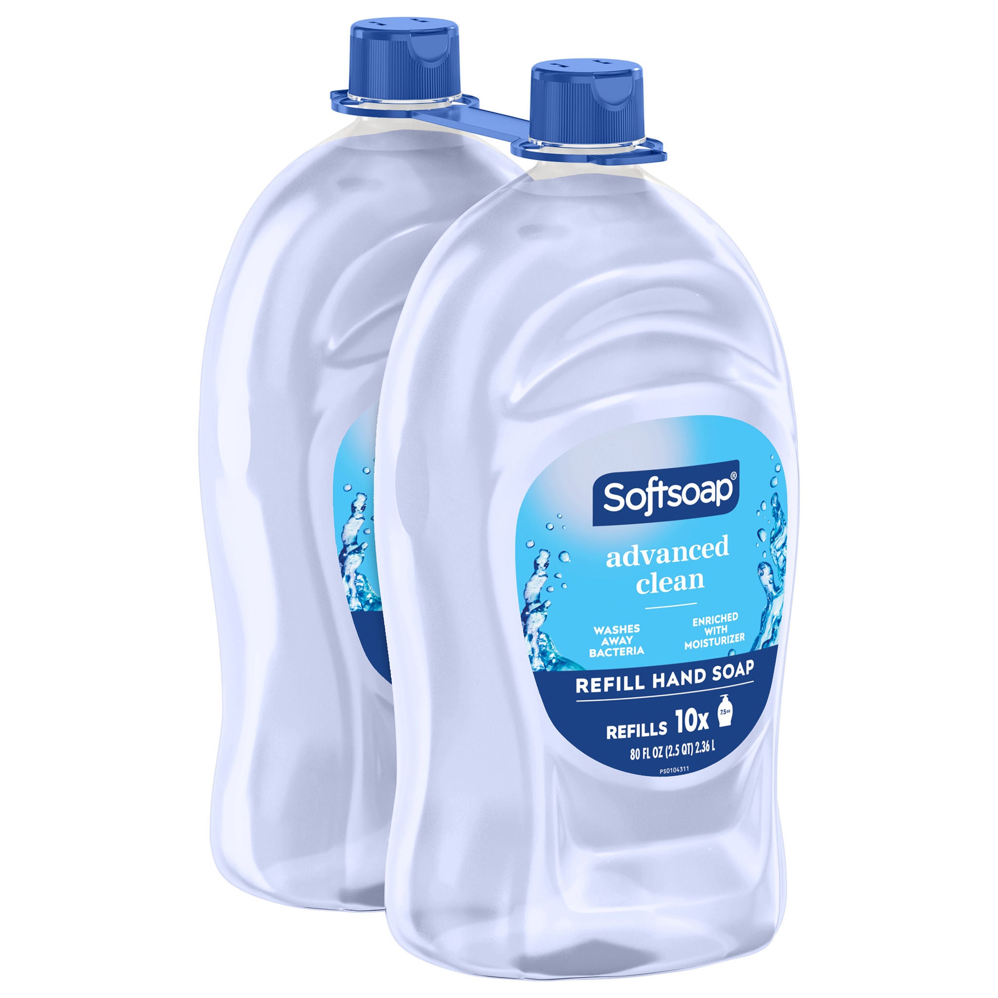 Softsoap Advanced Clean Liquid Hand Soap Refill 80 oz, 2-pack